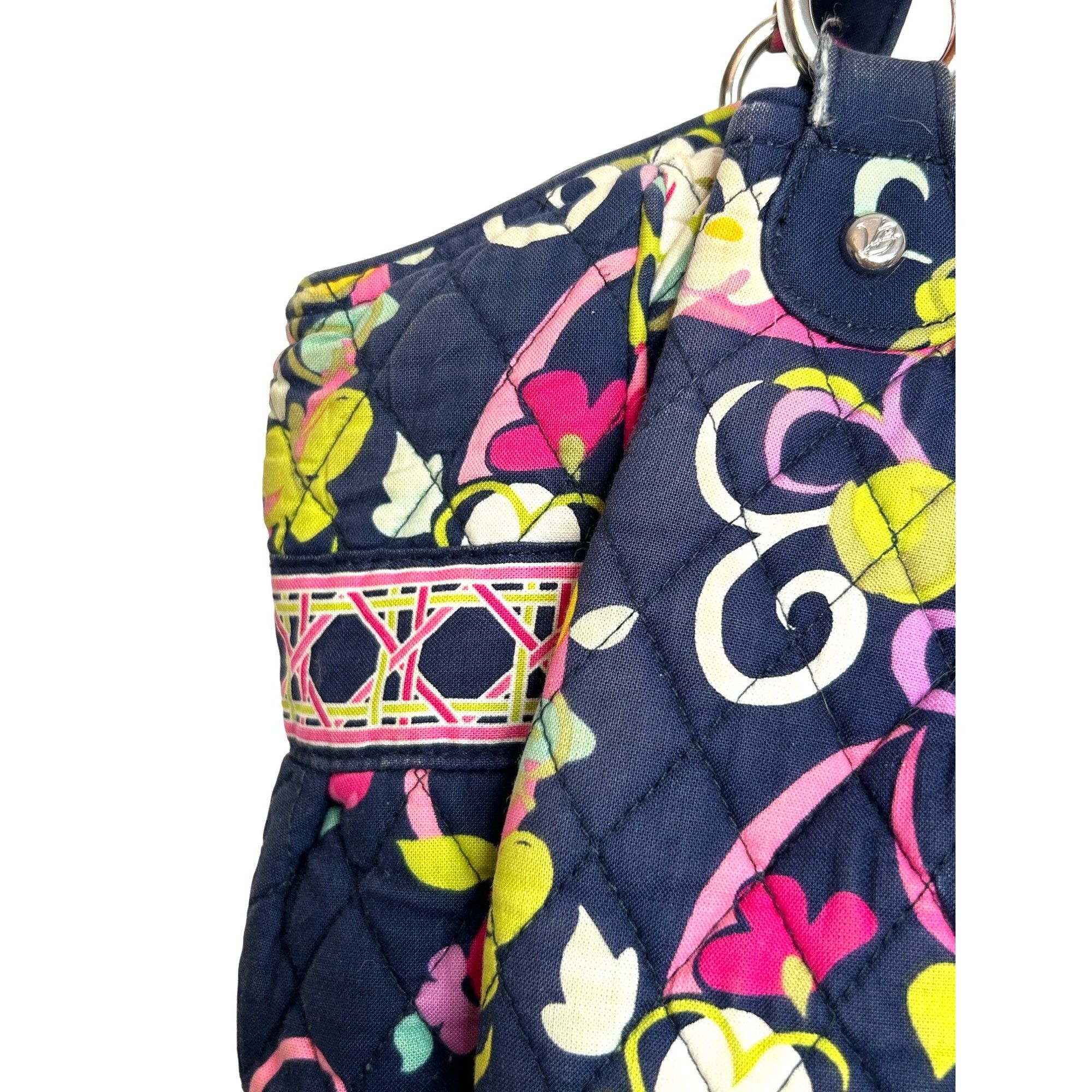 Vera Bradley Vera Bradley Tote Bag Cancer Awareness 2 Straps Navy Multi F Size ONE SIZE - 16 Thumbnail