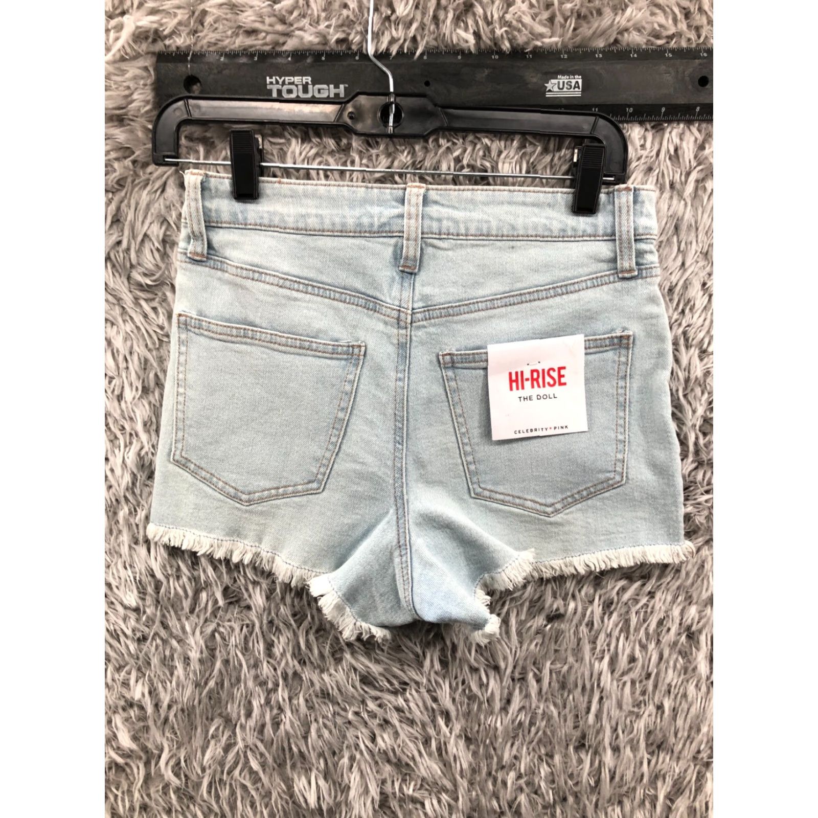 Vintage VINTAGE Celebrity Pink The Doll High Rise Shorts Juniors Size 5 Blue Light Wash Denim 5-Pocket Design Women Girls Mens Size 27" / US 4 / IT 40 - 6 Thumbnail