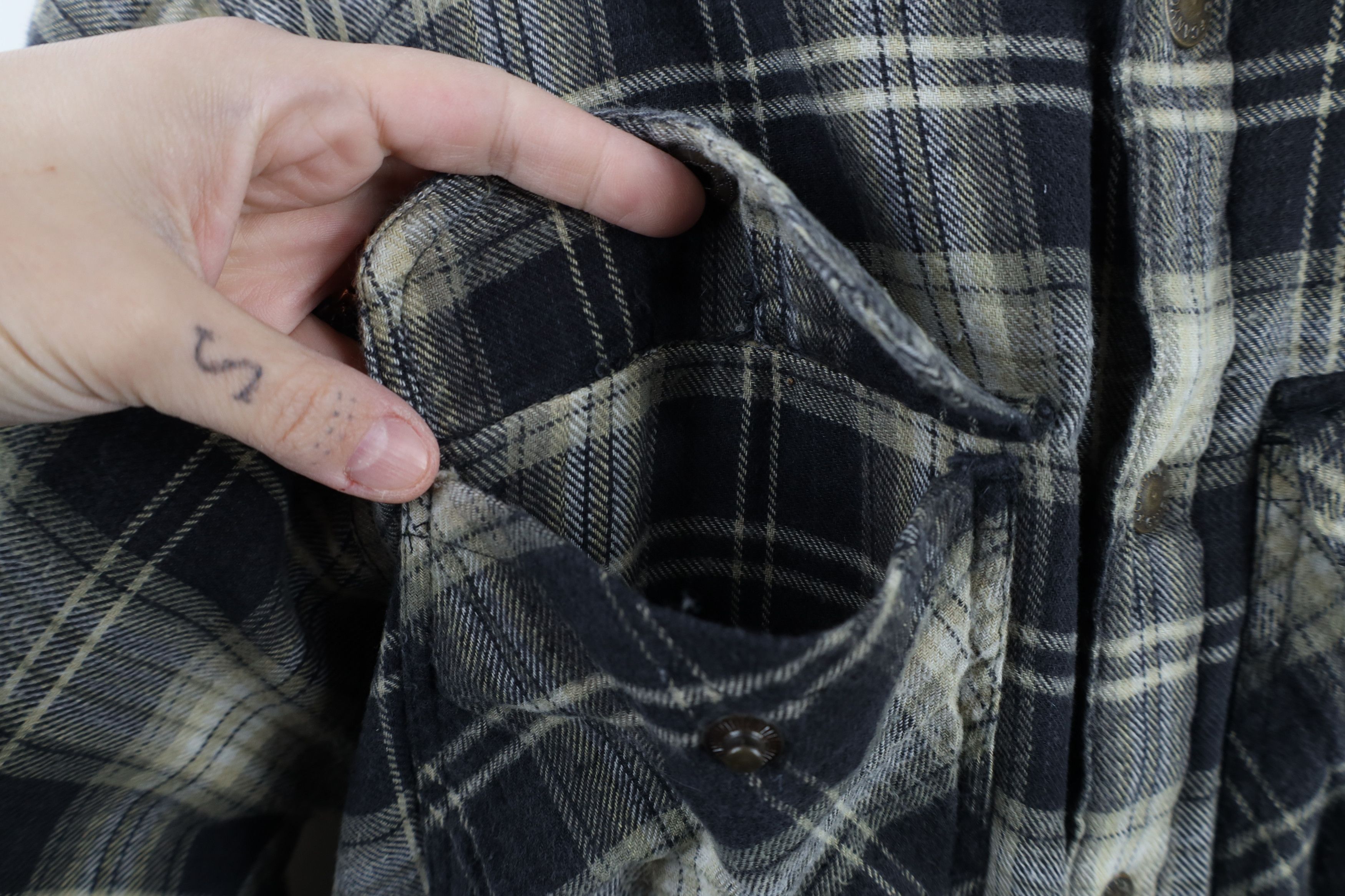 Vintage Vintage 90s Y2K Streetwear Flannel Button Shirt Jacket Size US M / EU 48-50 / 2 - 7 Thumbnail