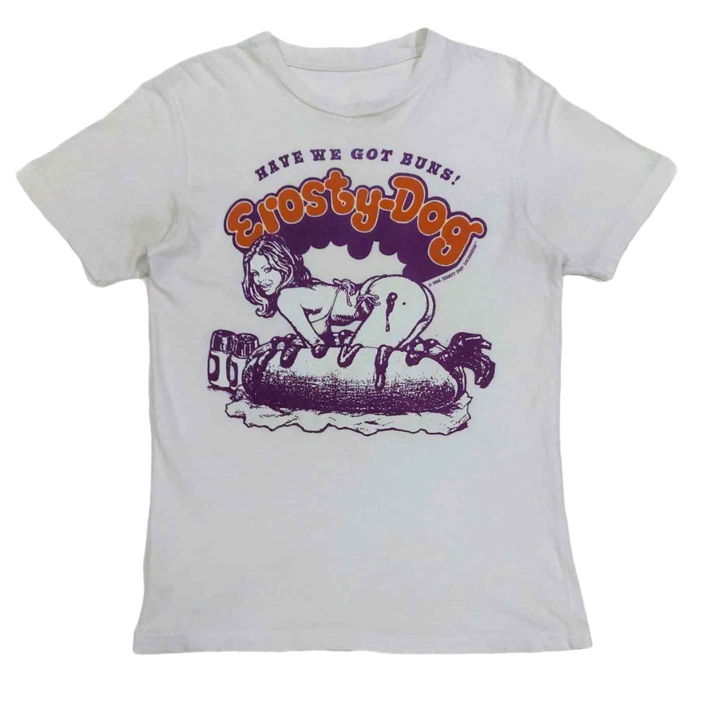 image of Hot Model Sex x Vintage Y2K '04 Erosty Pop "erosty Dog" Tee in White, Men's (Size Small)