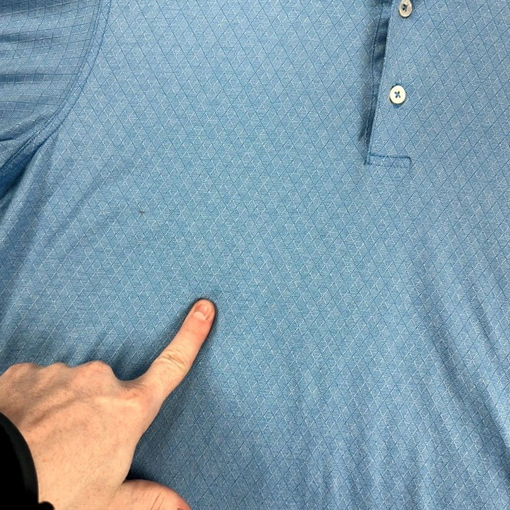 Vintage Bobby Jones Golf Polo Shirt Mens Medium Blue Geometric Casual Rugby Athletic Shirt Size US M / EU 48-50 / 2 - 7 Thumbnail
