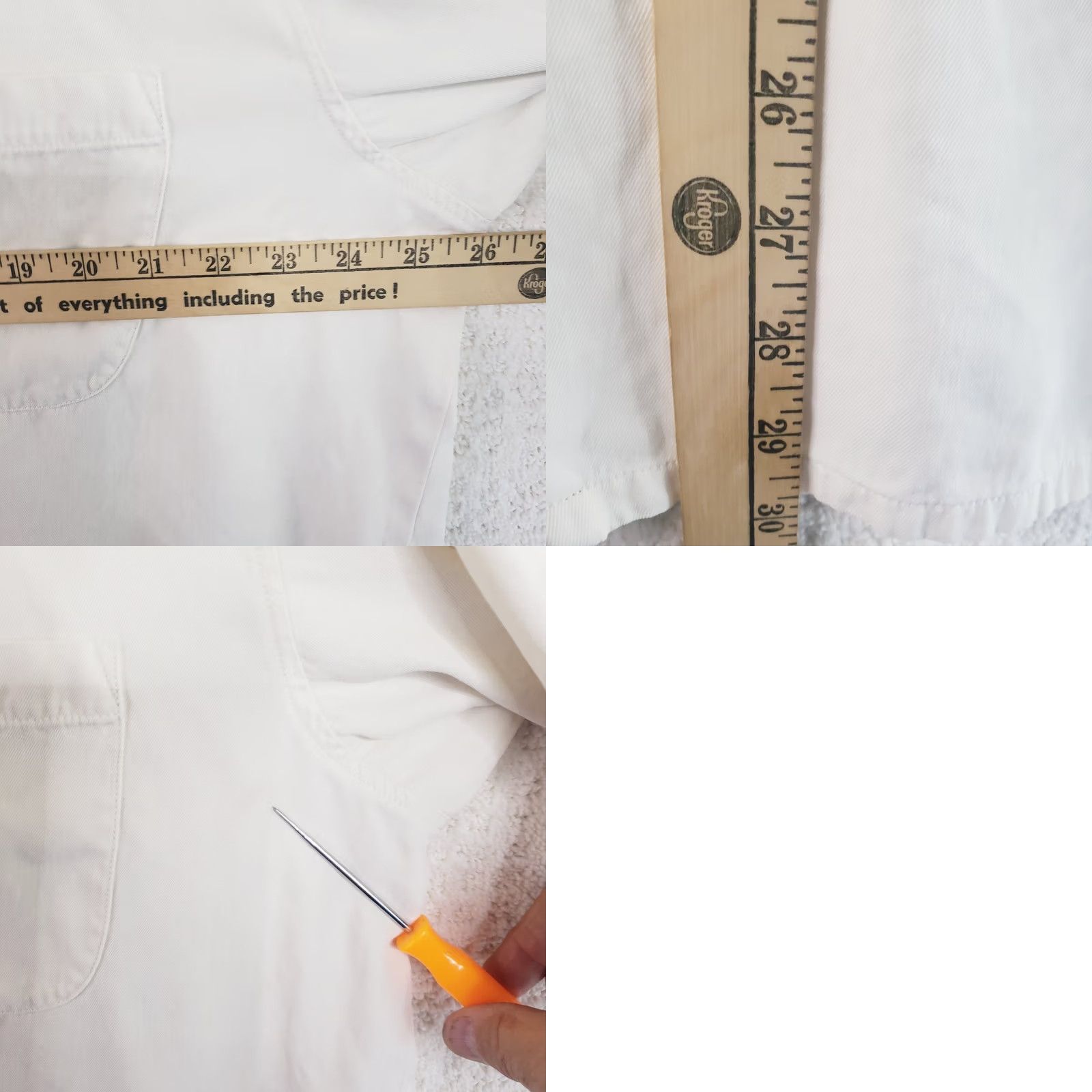 Joseph Joseph & Feiss Shirt Mens 2XL 100% Silk Button Up Ivory Vacation Short Sleeve Size US XXL / EU 58 / 5 - 10 Thumbnail