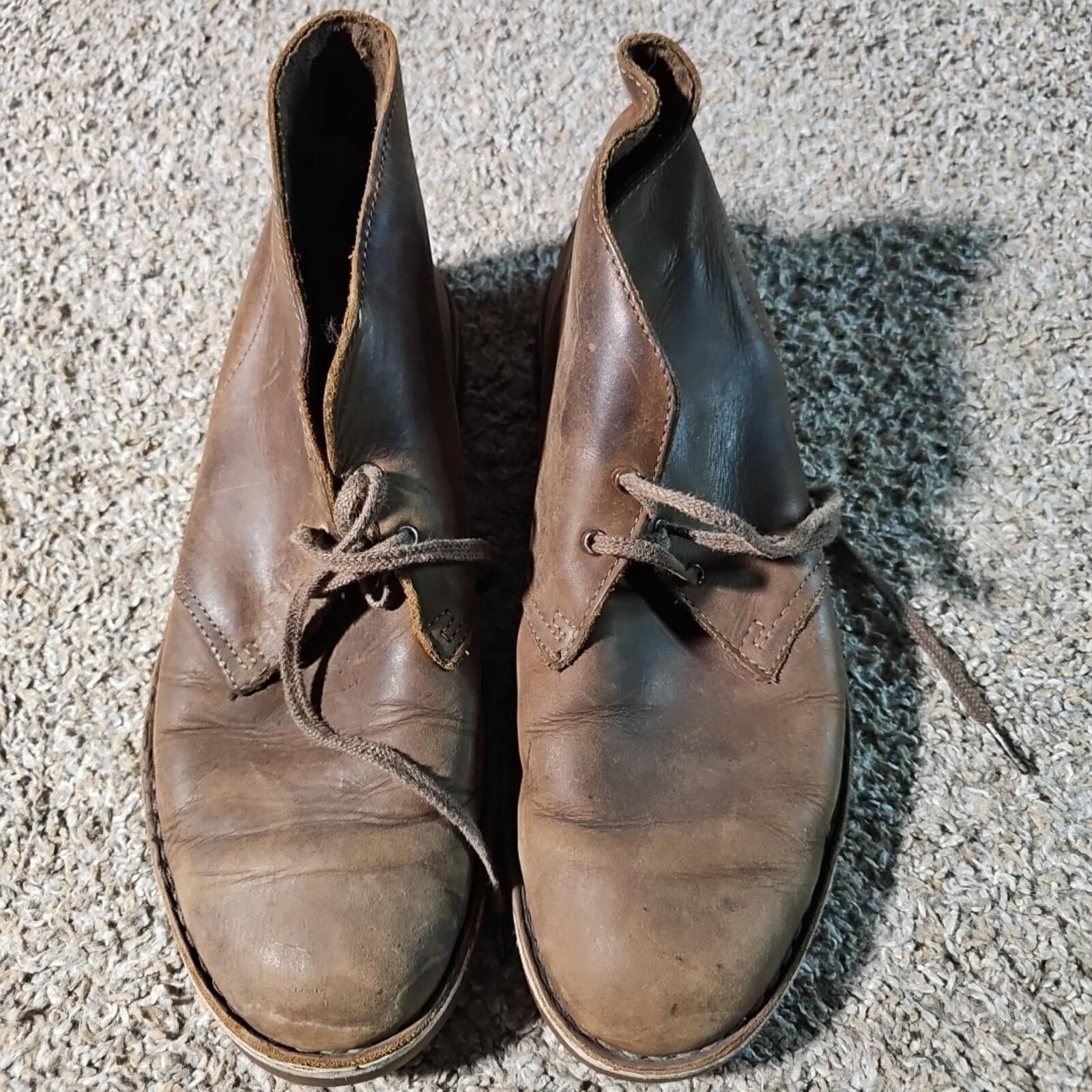 Clarks Clark's Mens 11M Leather Chukka Boots Size US 11 / EU 44 - 3 Thumbnail