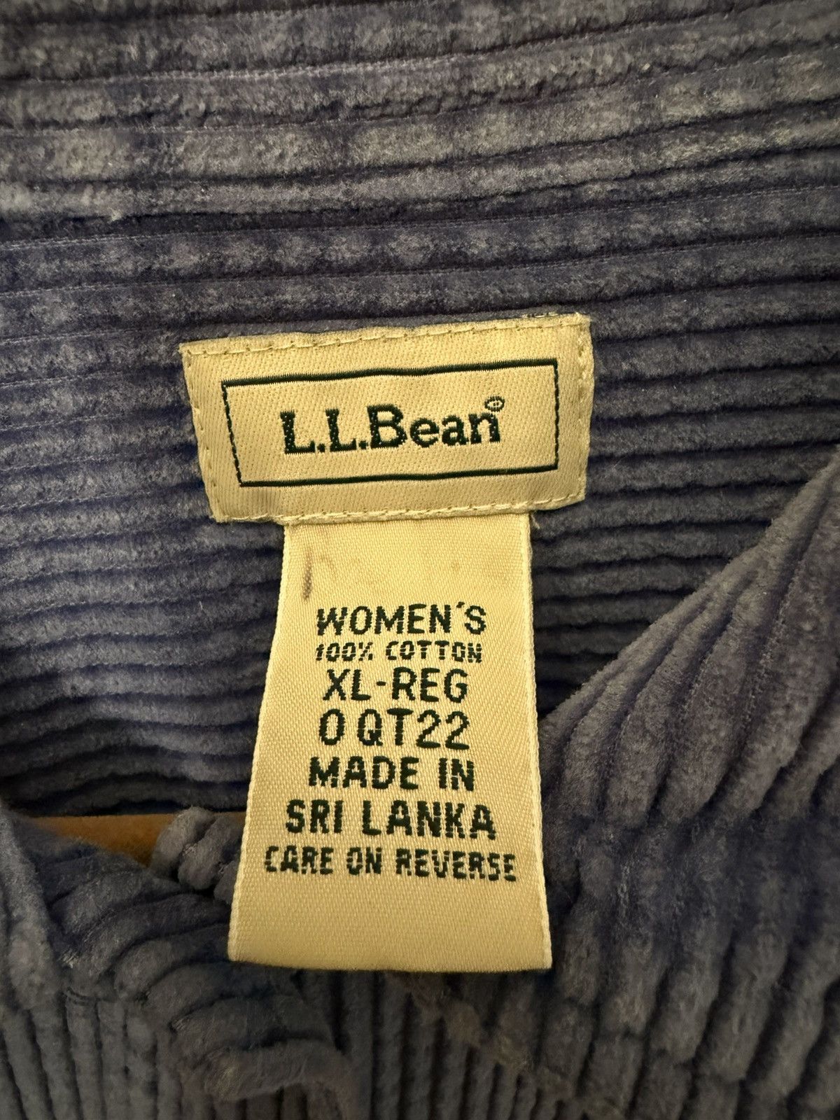 L.L. Bean Corduroy Button Down Size XL / US 12-14 / IT 48-50 - 4 Thumbnail