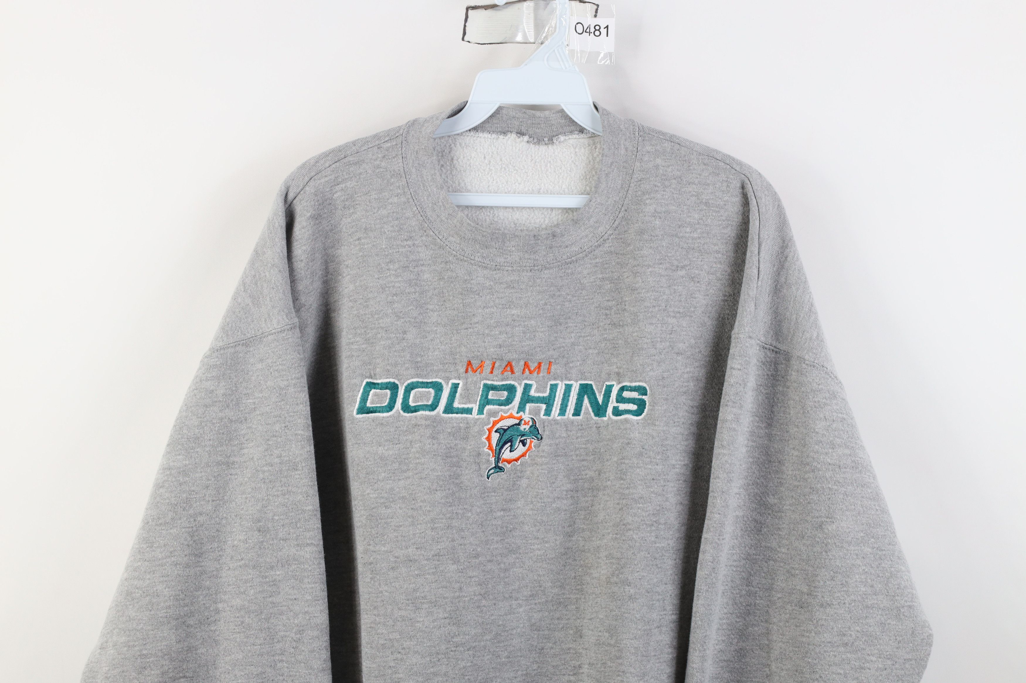 Vintage Vintage 90s Miami Dolphins Football Crewneck Sweatshirt Gray Size US XL / EU 56 / 4 - 2 Thumbnail