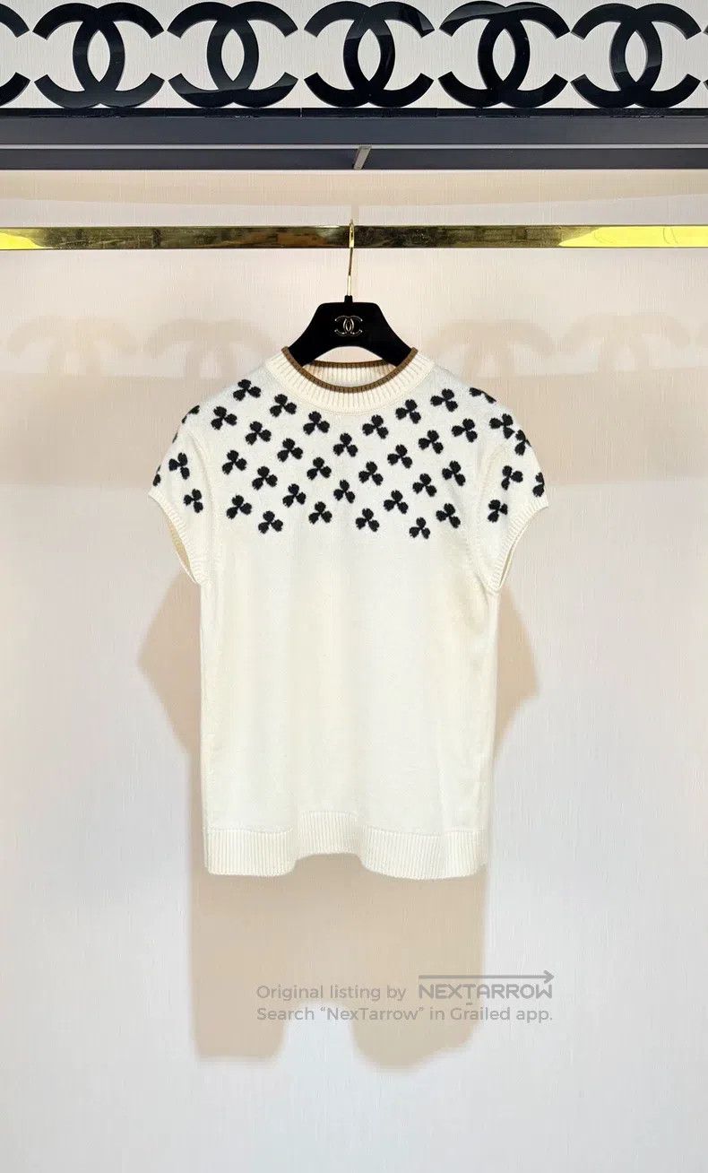 Hermes Hermes Clover Knit Short Sleeve Size XS / US 0-2 / IT 36-38 - 1 Thumbnail