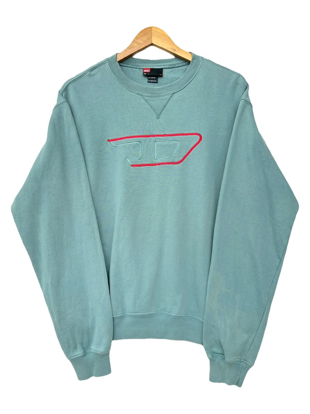 Diesel Diesel D Centre Logo Sunfaded Distressed Baggy Sweatshirt Size US M / EU 48-50 / 2 - 1 Thumbnail