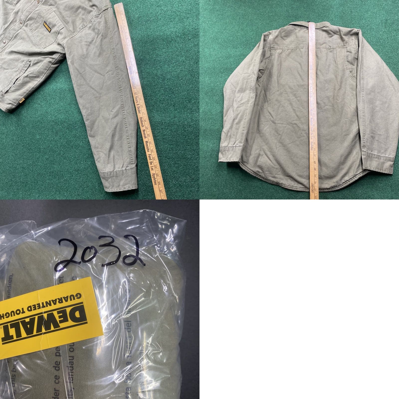 Olive VINTAGE DEWALT Jacket Mens XL Olive Green Plaid Lined 3-in-1 Coat Workwear Parkersburg Cotton Olive Green Holiday 80s 90s USA Mens Size US XL / EU 56 / 4 - 8 Thumbnail