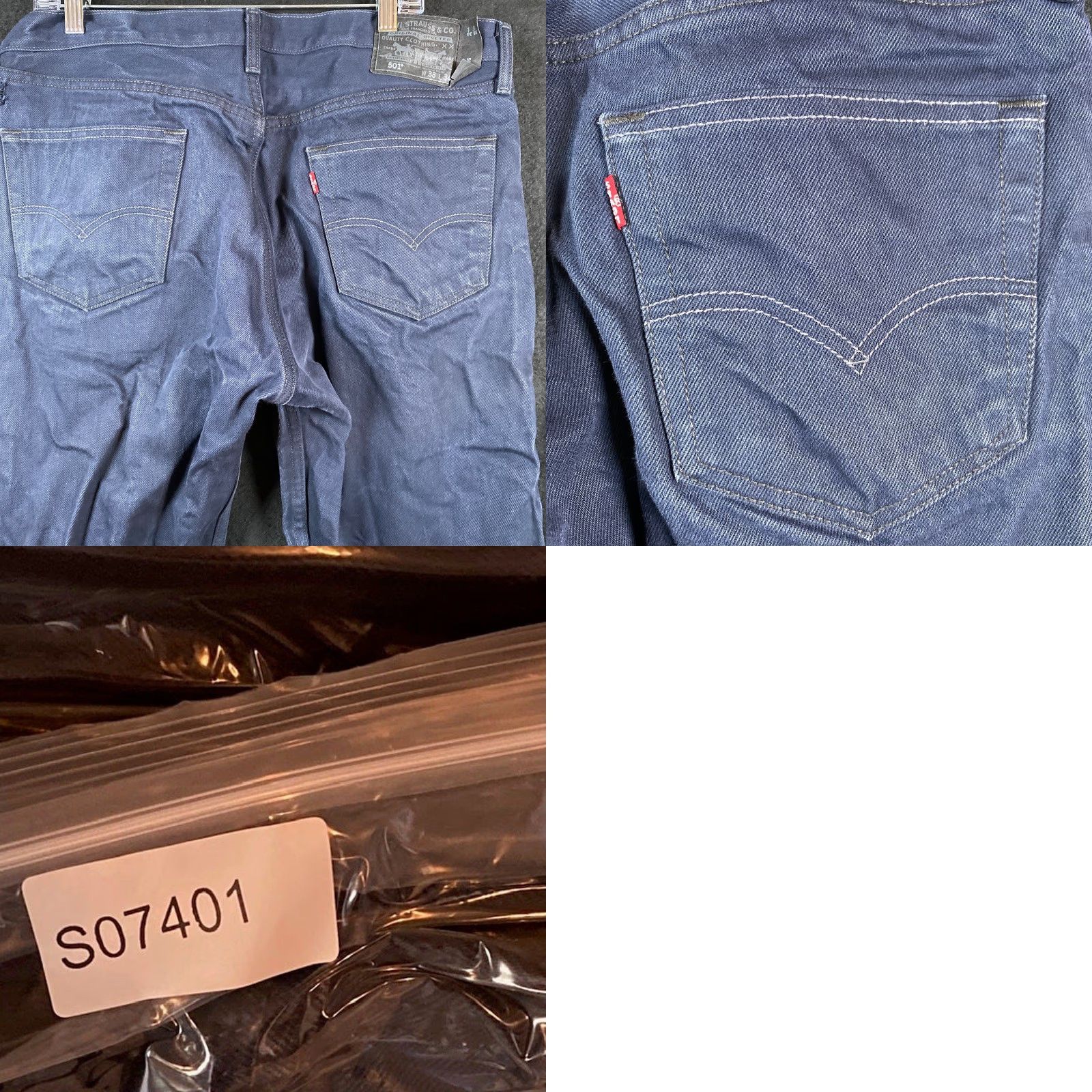 Levi's Levi's Mens Jeans Blue Denim 501 Button Fly Straight Cotton 36x32 5-Pocket Design Regular Rise High Solid Pattern Jeans Mens Size US 36 / EU 52 - 9 Thumbnail