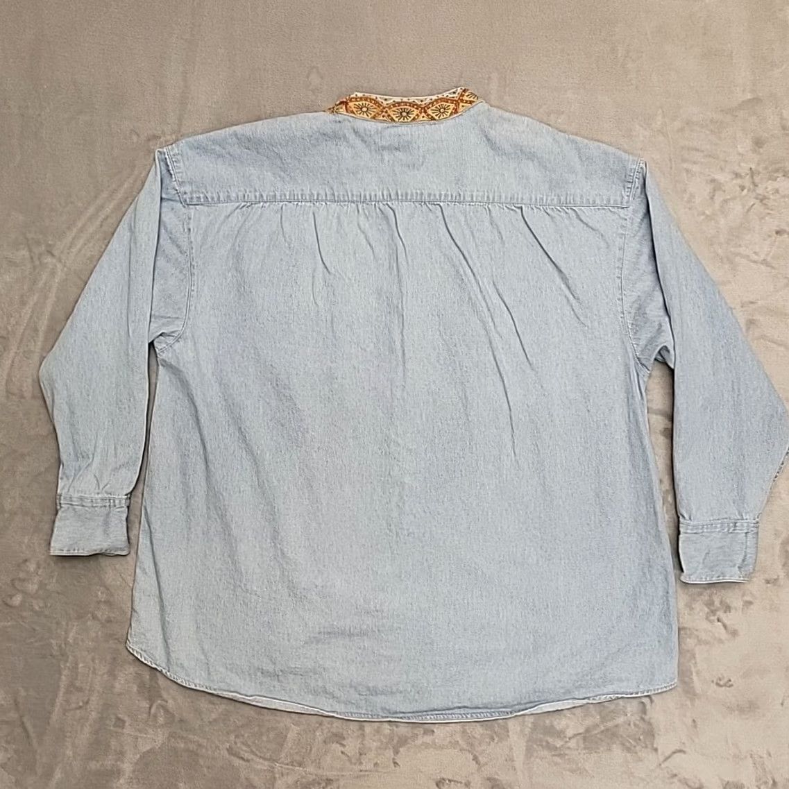 Denime VINTAGE Cambridge Shirt Womens 16 Blue Denim Embroidered Western Boho USA Shirt Ladies 16 Blue Denim Embroidered Western Boho USA Womens Size XXL / US 16-18 / IT 52-54 - 6 Thumbnail