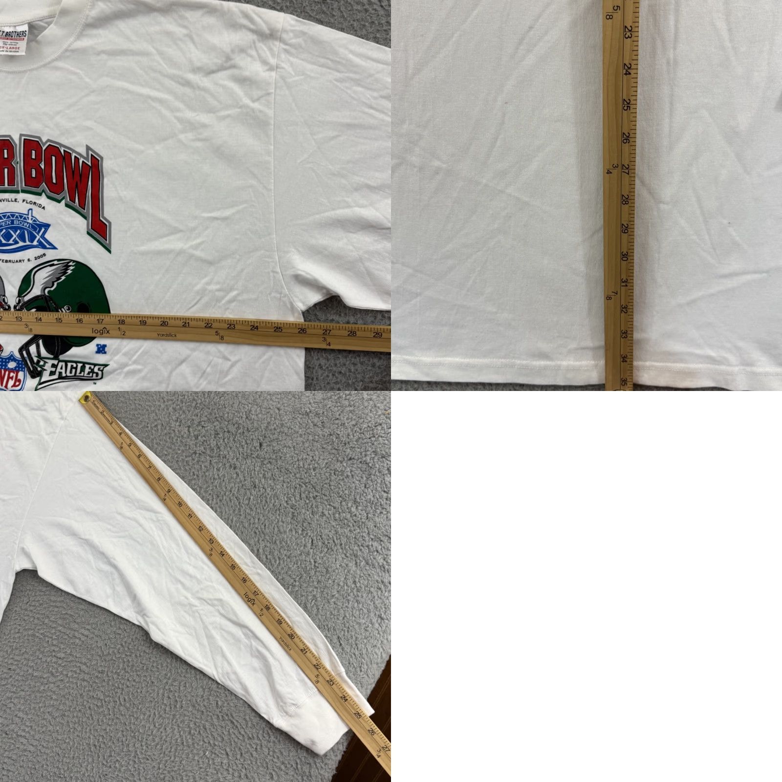 Vintage VINTAGE Eagles Shirt Mens 3XL White Long Sleeve NFL Football TT Brothers Crew Neck Size US XXL / EU 58 / 5 - 8 Thumbnail