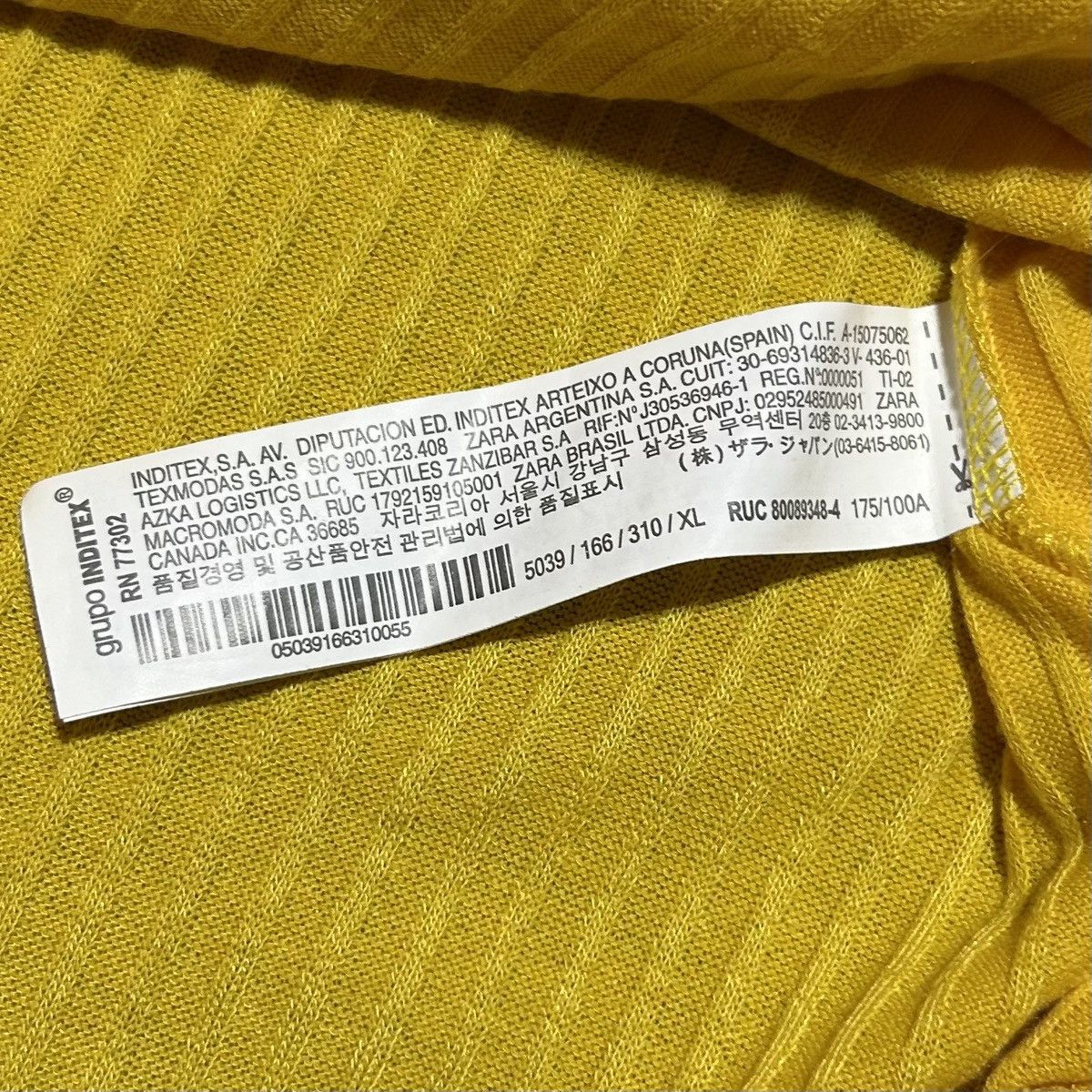 Zara Zara Midi Sweater Dress Ribbed Knit Yellow L/S Womens XL Size XL / US 12-14 / IT 48-50 - 9 Thumbnail