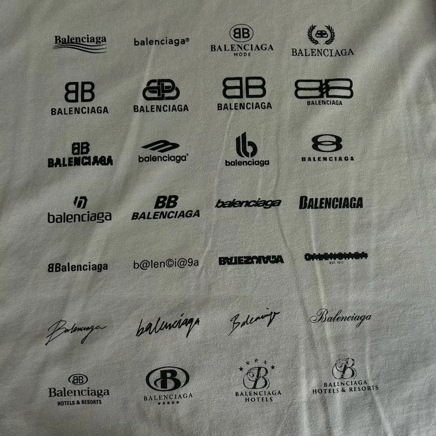Balenciaga Balenciaga size1 Double-sided multi-logo set with water-was Size US S / EU 44-46 / 1 - 6 Thumbnail