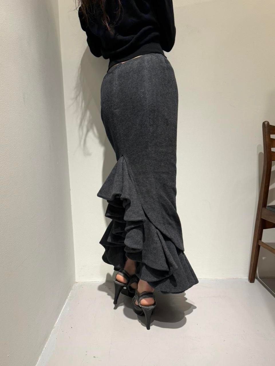 Japanese Brand Japanese brand sculptural wool maxi skirt Size 26" / US 2 / IT 38 - 3 Thumbnail