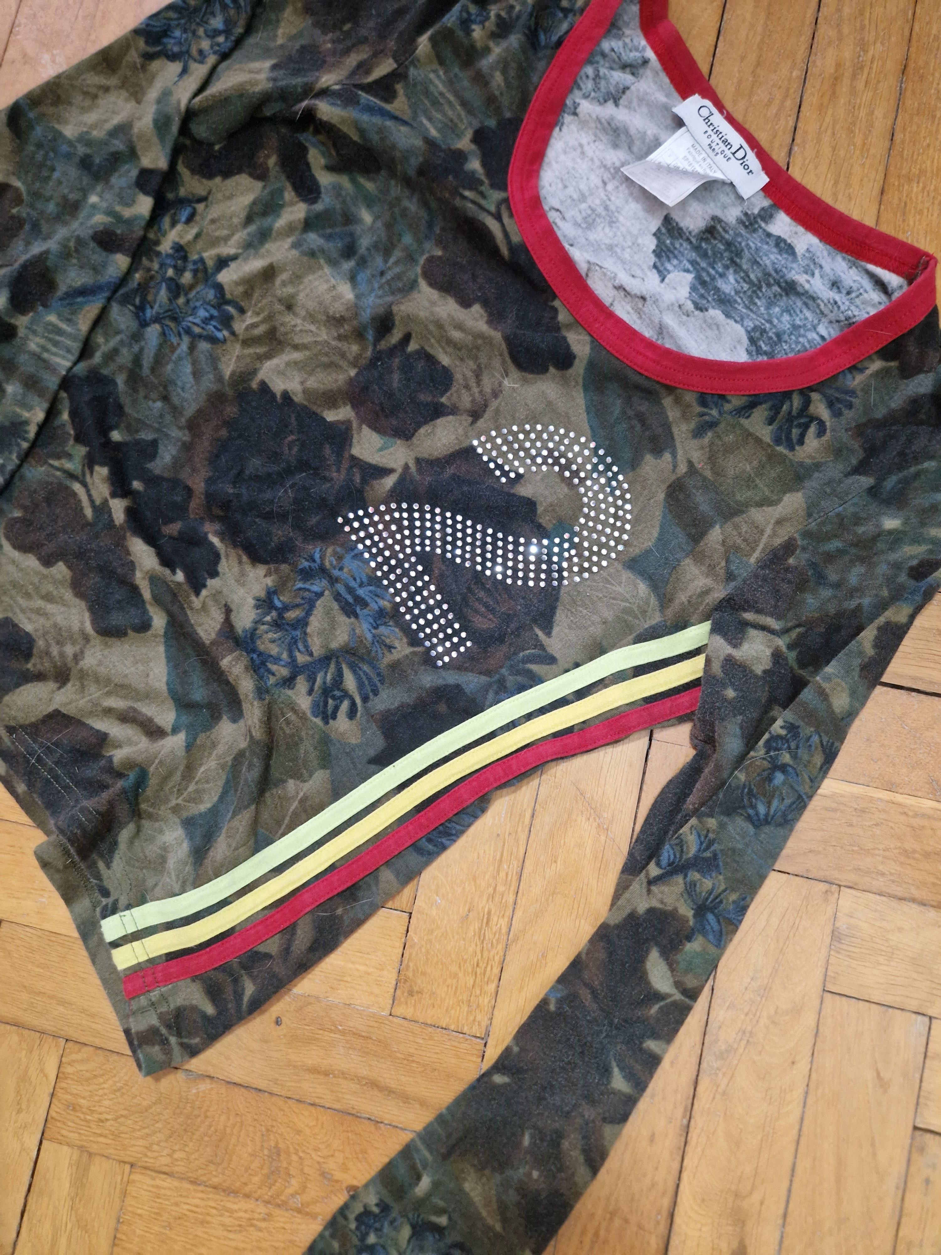 Dior Dior John Galliano era khaki rasta top y2k 2000s archive Size M / US 6-8 / IT 42-44 - 4 Thumbnail