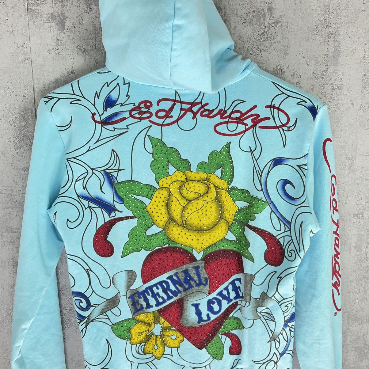 Christian Audigier × Ed Hardy × Vintage Ed Hardy Zip Hoodie y2k vintage drip grunge audigier skull Size US XS / EU 42 / 0 - 5 Thumbnail