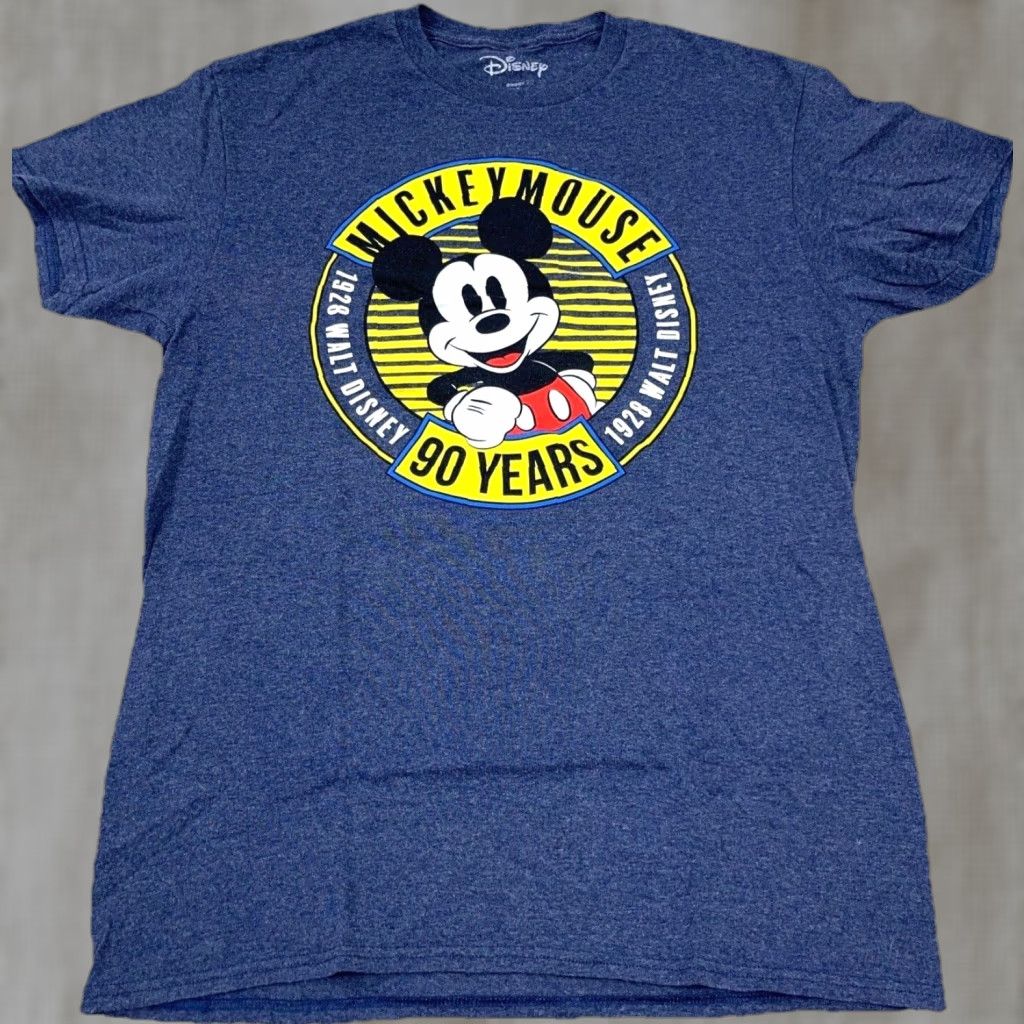 Disney Disney Shirt Men Medium Blue Mickey Mouse Walt Disney World Retro T-Shirt Casual Graphic Print Logo Adult M Blue Mens Size US M / EU 48-50 / 2 - 1 Thumbnail