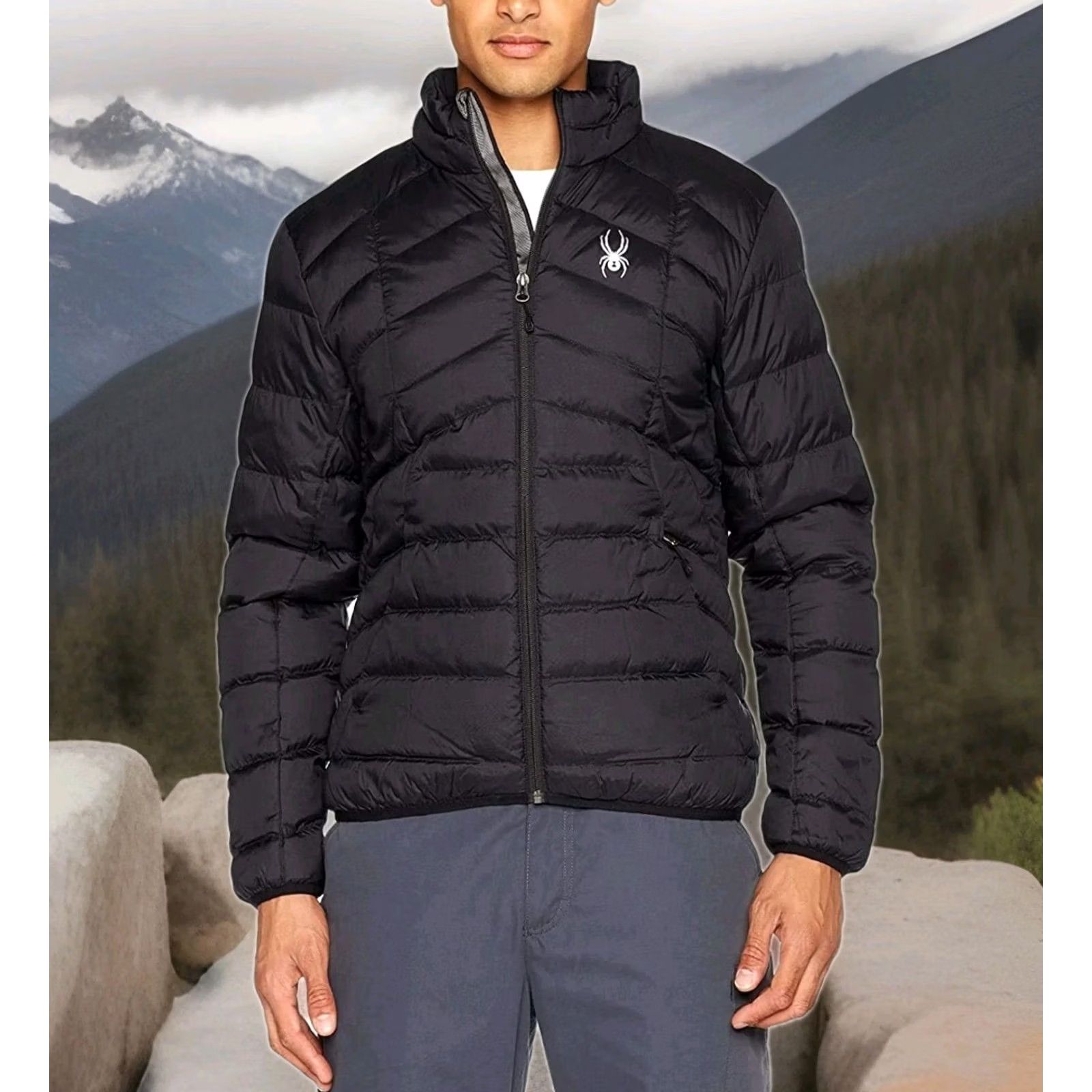 Spyder Spyder GEARED SYNTHETIC DOWN PUFFER Jacket Men Medium Black Winter Ski Size US M / EU 48-50 / 2 - 2 Thumbnail