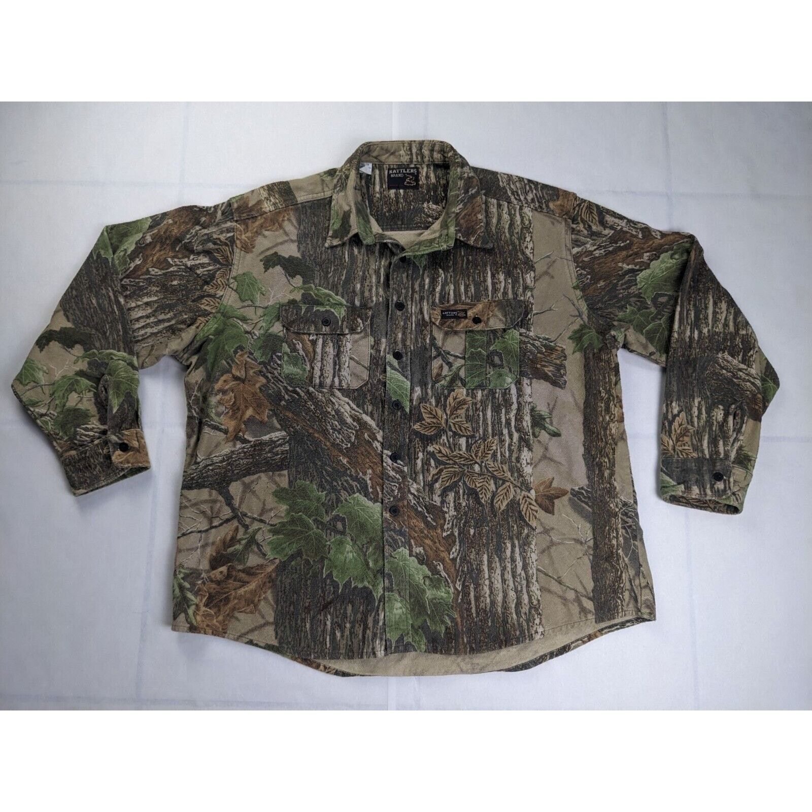 Other Vtg Rattlers Realtree Camo 2XL Heavyweight Cotton Flannel Size XXL / US 16-18 / IT 52-54 - 1 Thumbnail