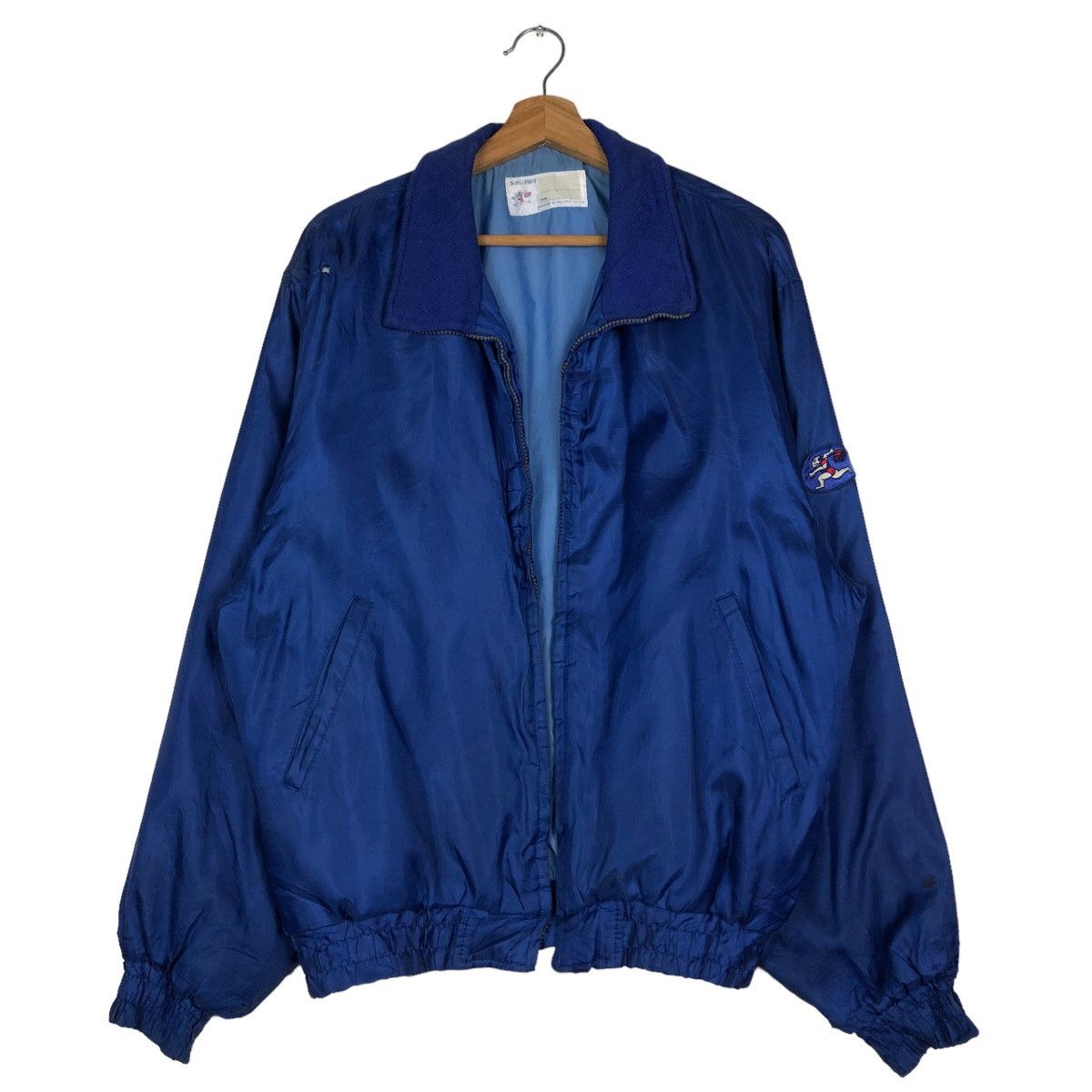 Japanese Brand 🔥Vintage Bomber Jacket Descente Sagawa Japan Big Logo Size US L / EU 52-54 / 3 - 1 Thumbnail