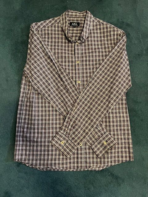 A.P.C. A.P.C. Plaid Long Sleeve Shirt Size US L / EU 52-54 / 3 - 6 Thumbnail