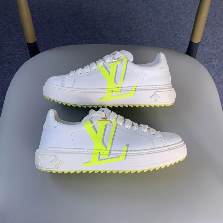 Louis Vuitton Louis Vuitton Time Out White Yellow Sneakers -2508 Size US 6 / IT 36 - 5 Thumbnail
