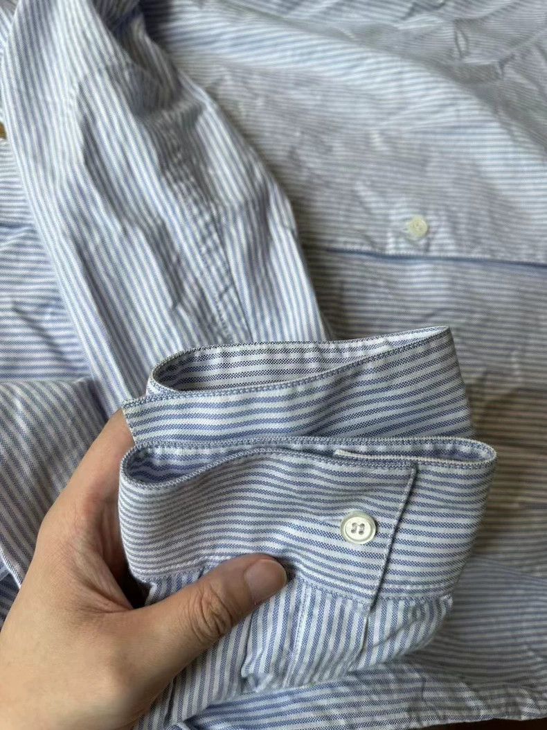 Loewe loewe striped shirt with leather patch-2507 Size US L / EU 52-54 / 3 - 5 Thumbnail