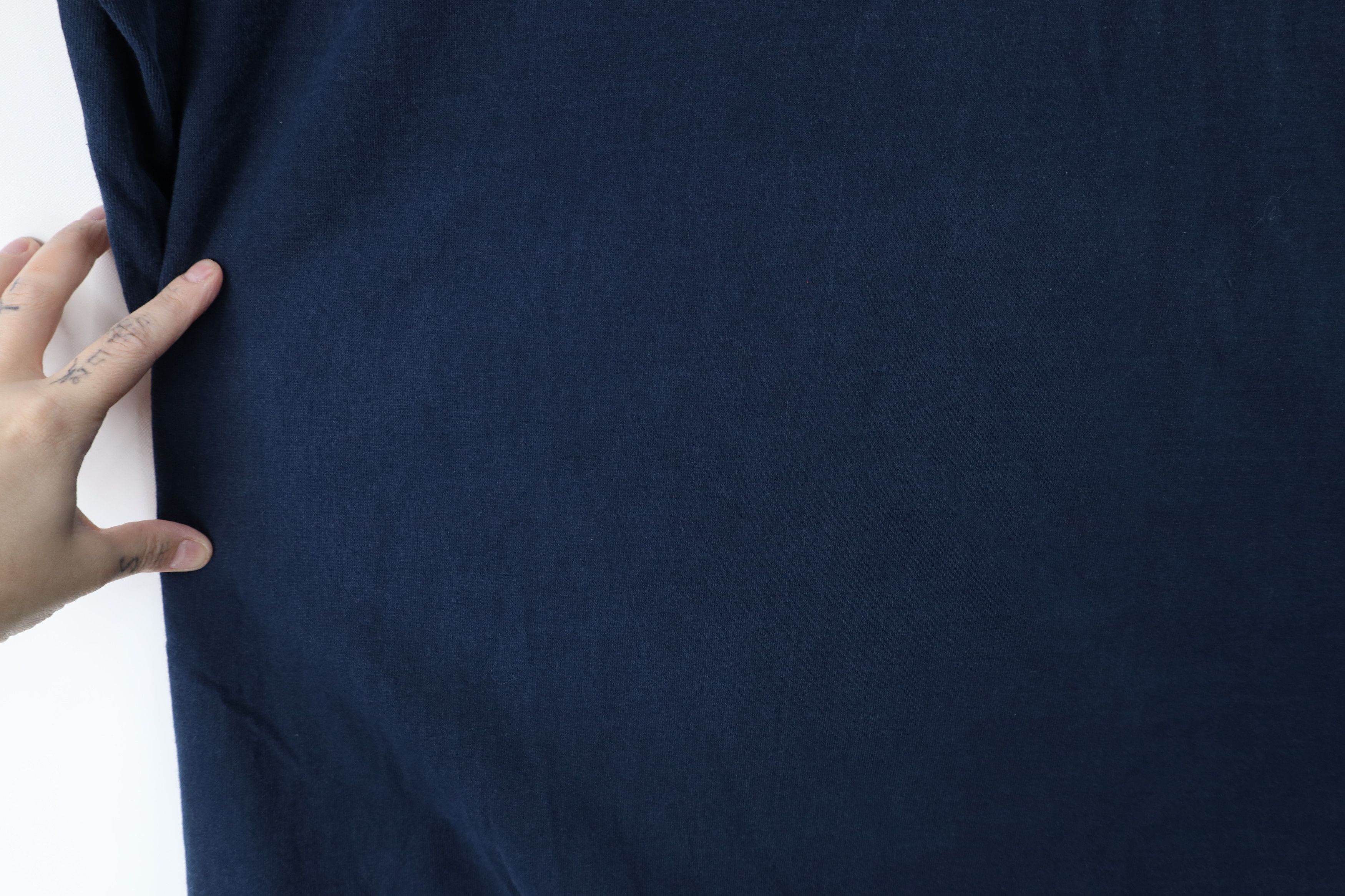 Vintage Vintage 90s Streetwear Blank Heavyweight T-Shirt Blue Cotton Size US XXL / EU 58 / 5 - 8 Thumbnail