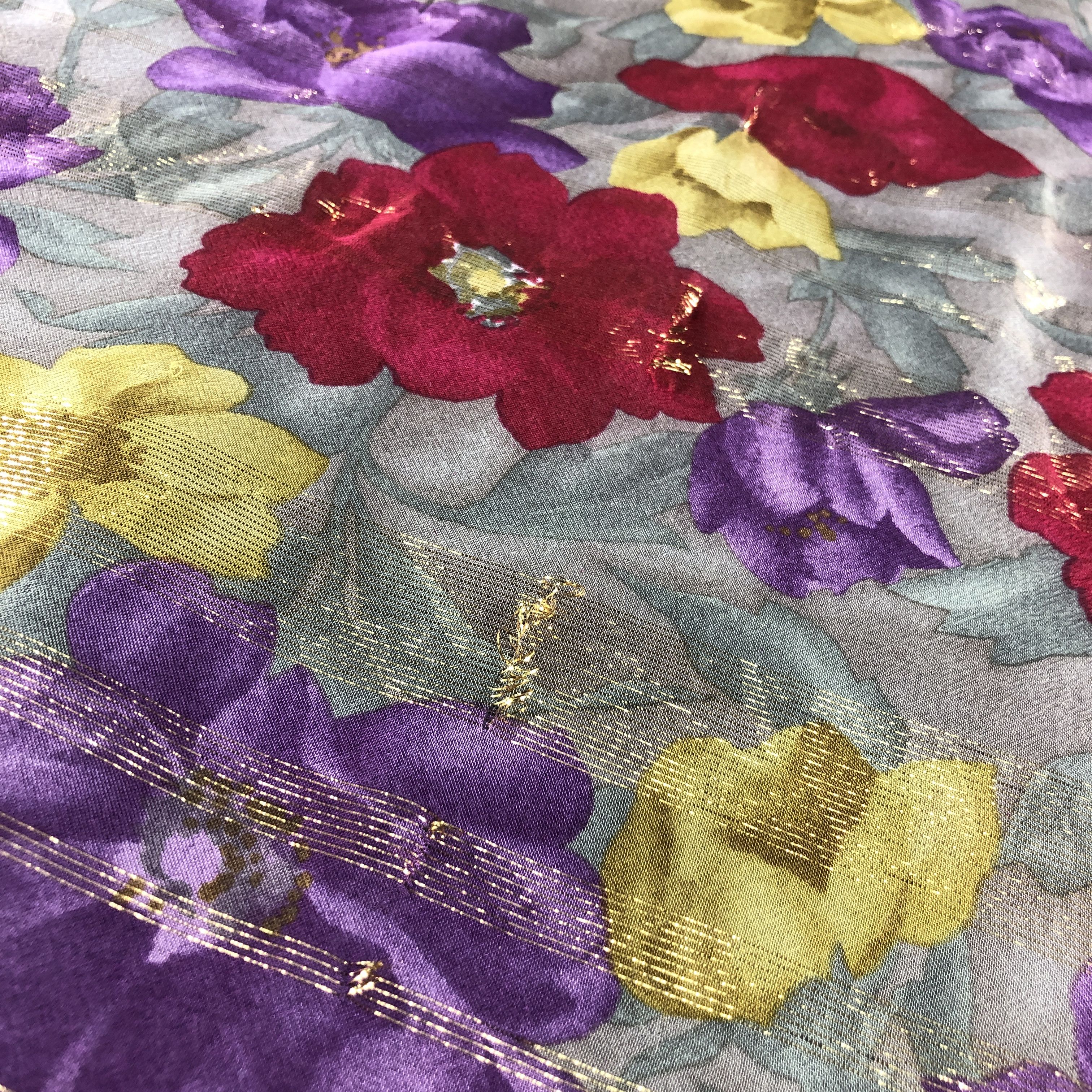 Vintage Vintage Luxury Paisley Hand Rolled Silk Scarf M1297 Size ONE SIZE - 6 Thumbnail