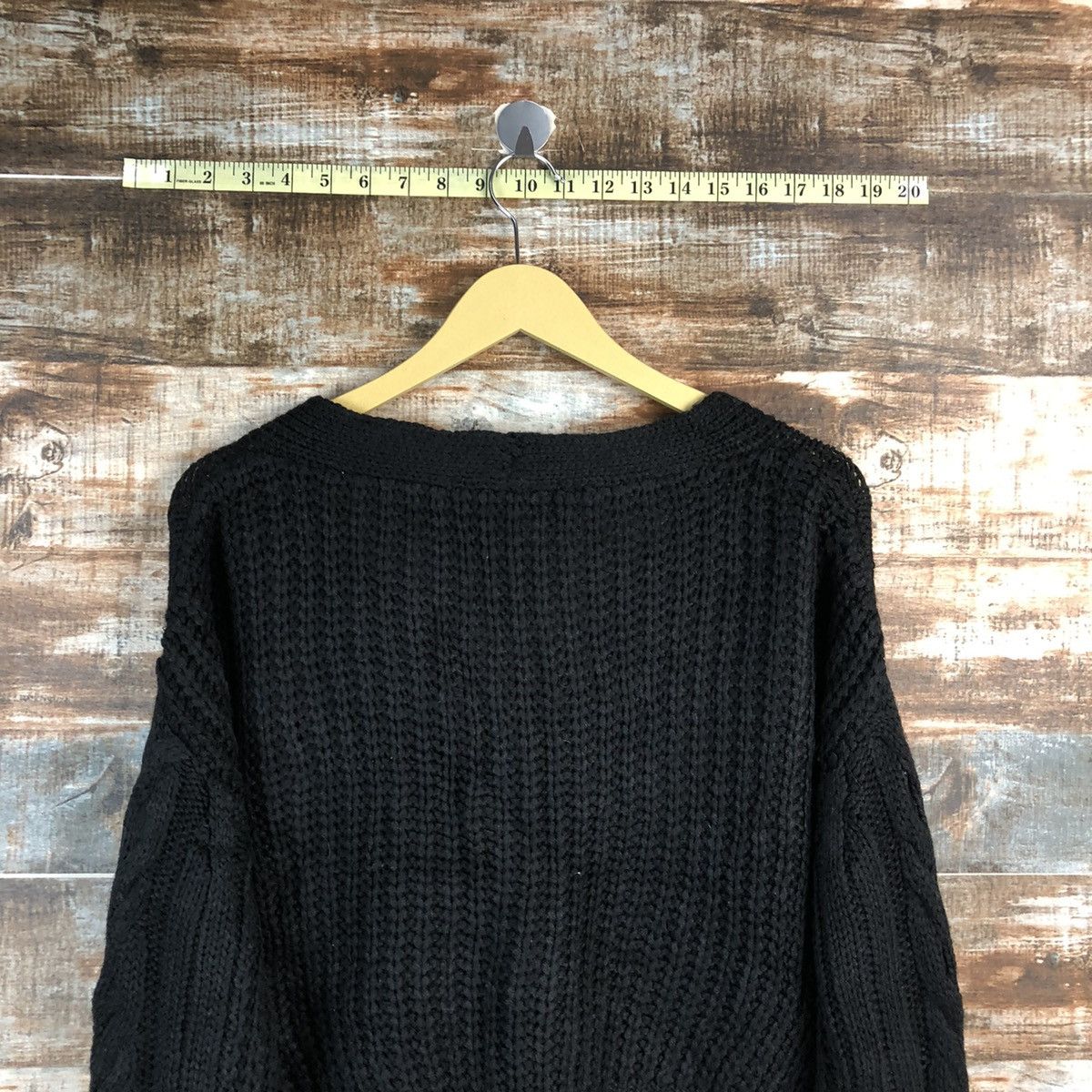 Homespun Knitwear As Know As Black croptop Cardigan Knitwear #A2324 Size L / US 10 / IT 46 - 13 Thumbnail