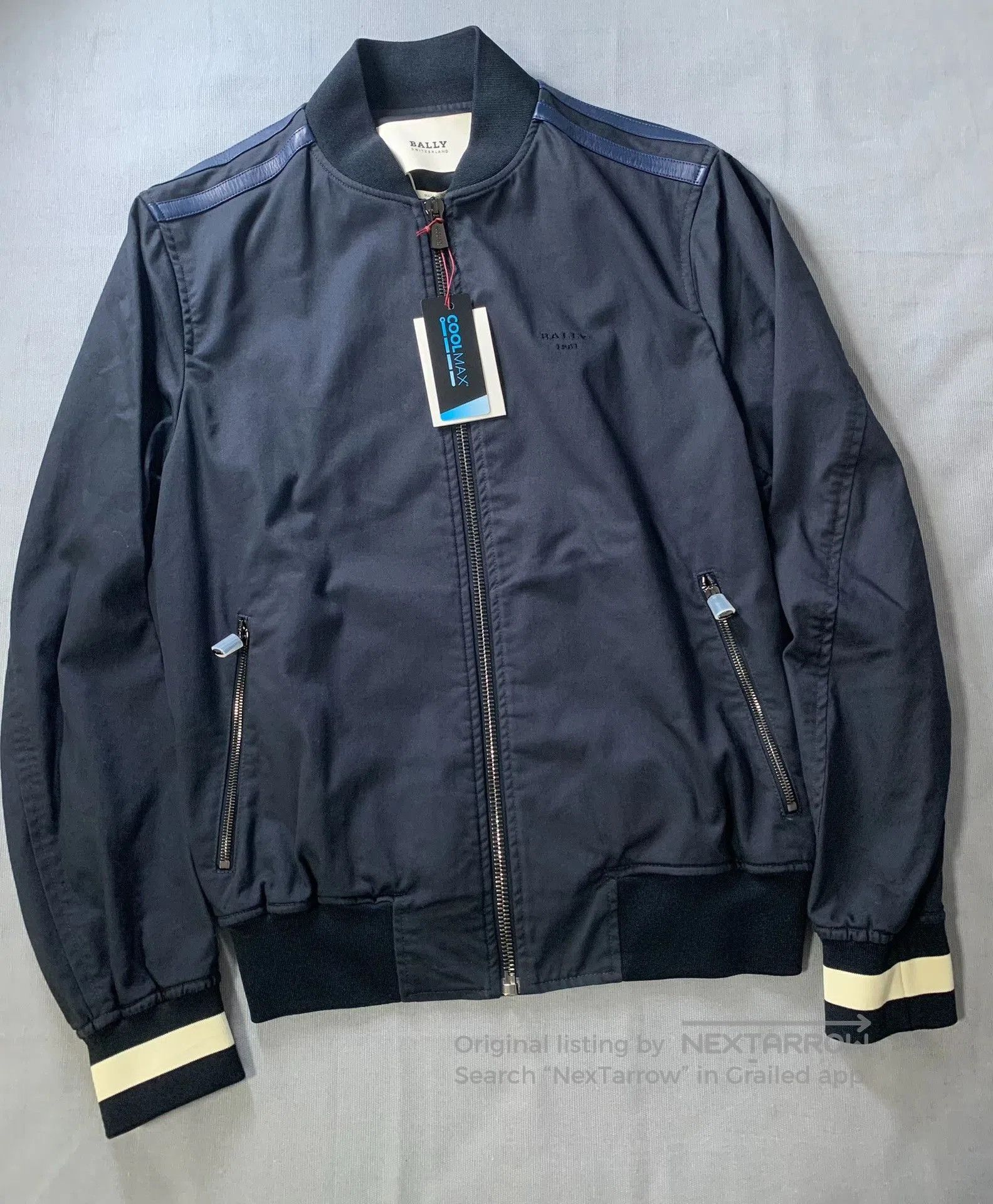 Bally BALLY Dark Blue Coach Jacket. Size US M / EU 48-50 / 2 - 1 Thumbnail