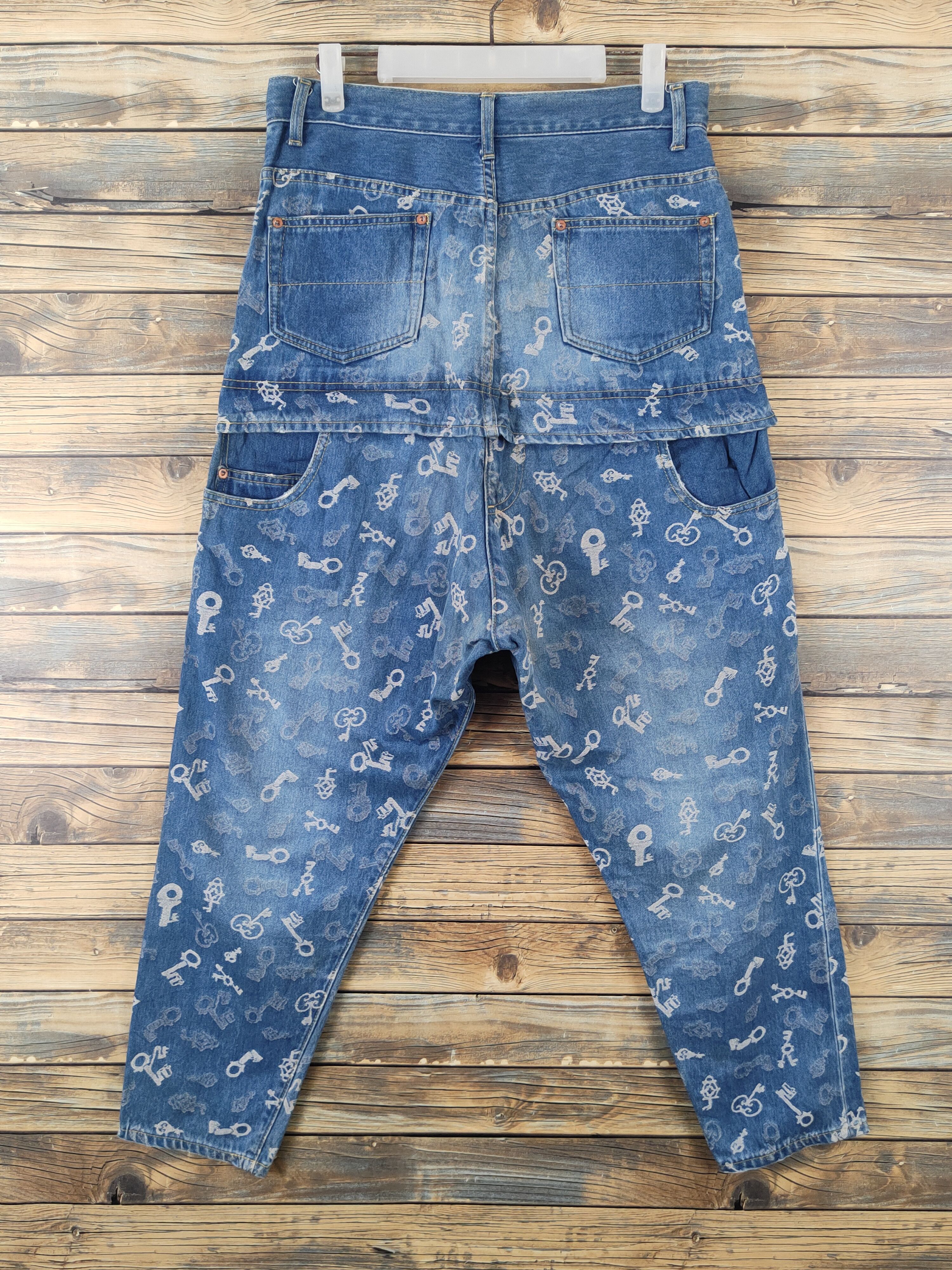 Frapbois DL Frapbois skull vintage Blue Ripped denim Jeans #W1872 Size US 30 / EU 46 - 7 Thumbnail