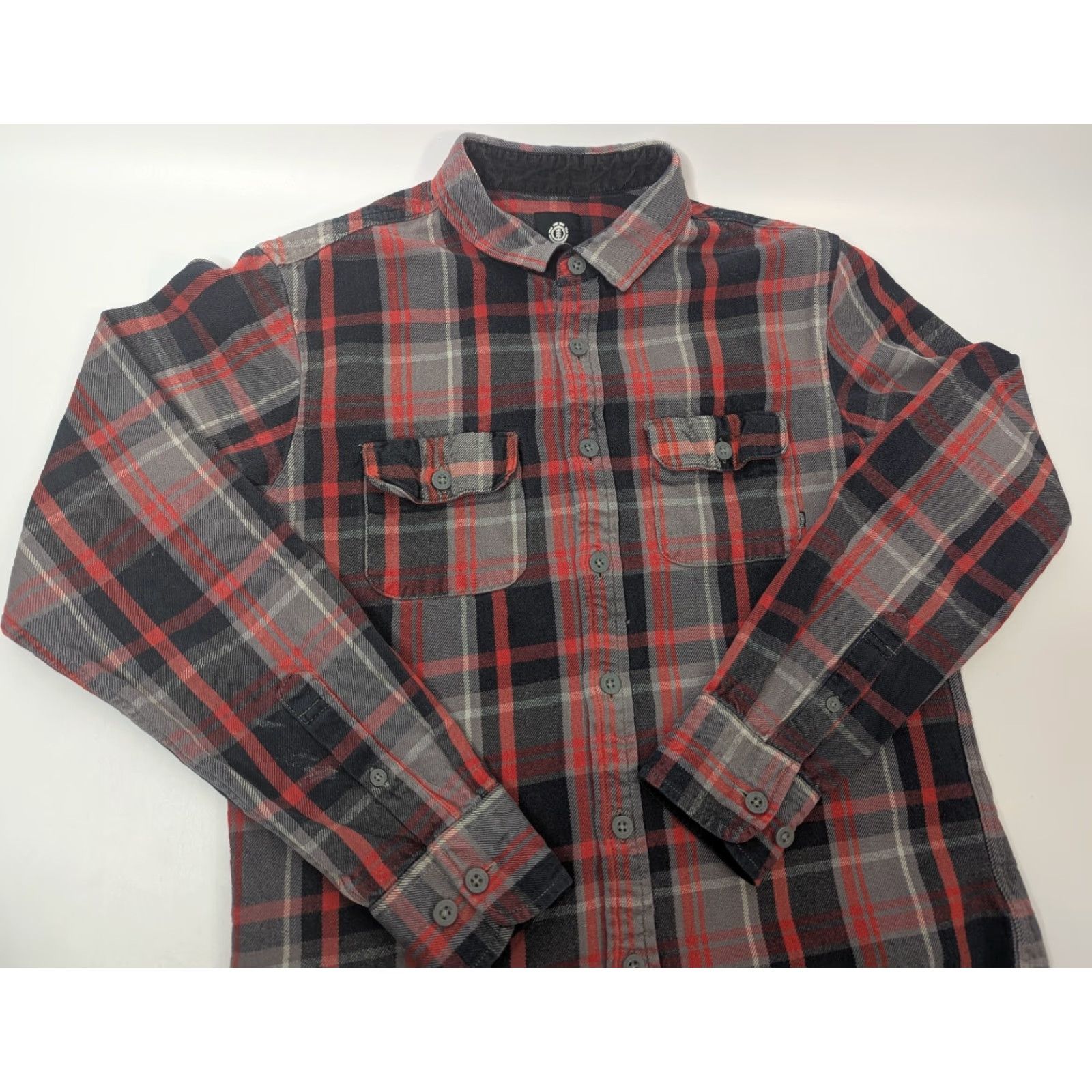 Element VINTAGE Element Flannel Shirt Men’s Medium Red Black Plaid Long Sleeve Button Skater Size US M / EU 48-50 / 2 - 2 Thumbnail
