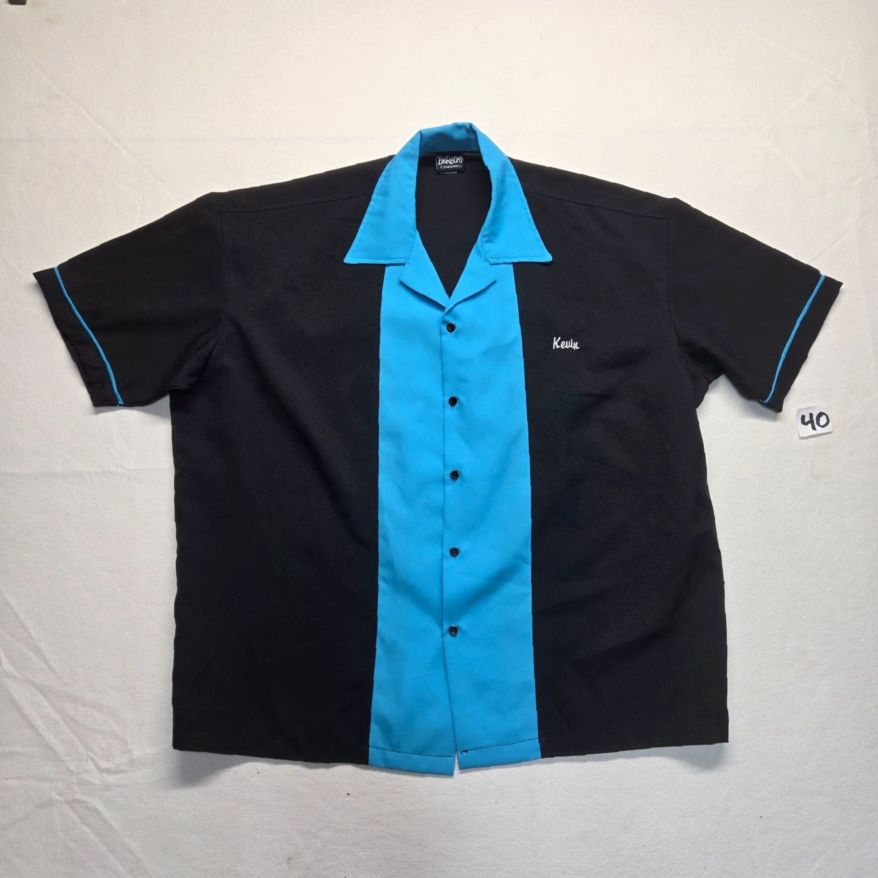 Vintage BeRetro Button Up Bowling Shirt USA Made Black Adult 3XL XXXL Mens Size US XXL / EU 58 / 5 - 1 Thumbnail