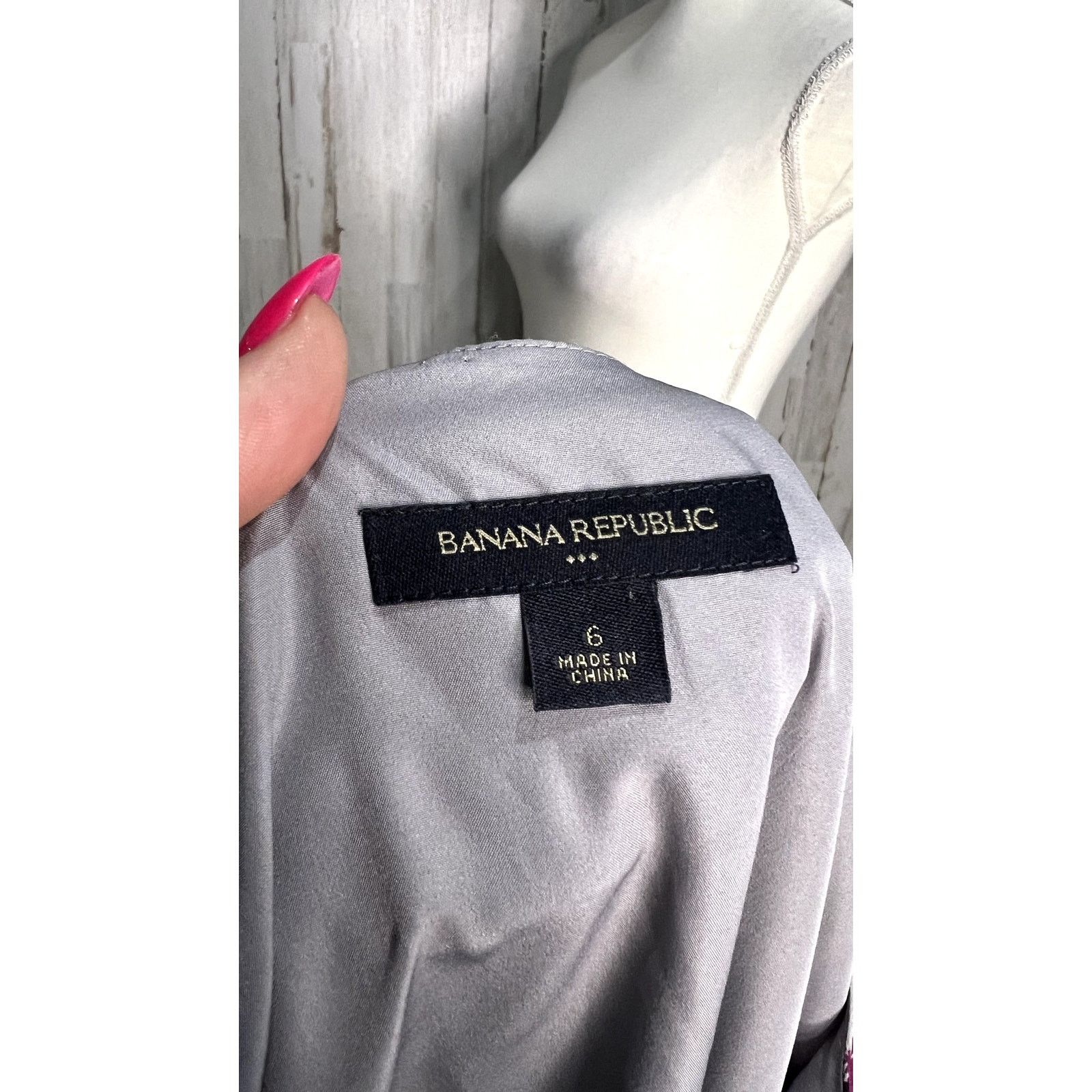 Banana Republic Banana Republic Women's Floral Sleeveless Dress Gray Size 6 Size M / US 6-8 / IT 42-44 - 6 Thumbnail