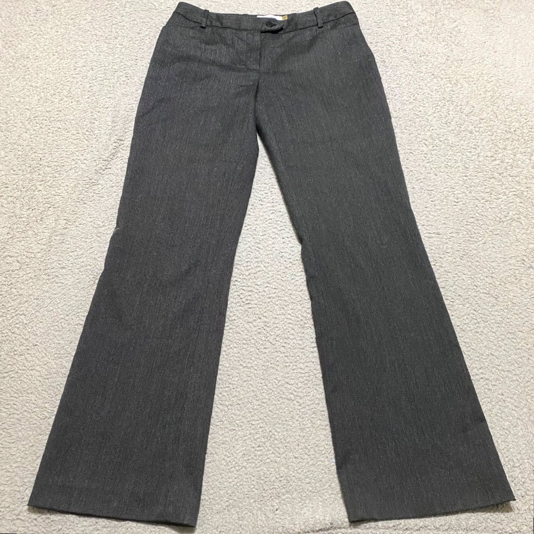 Calvin Klein Calvin Klein Dress Pants Womens Gray Flared Mid Rise Petite 4P Size 27" / US 4 / IT 40 - 2 Thumbnail