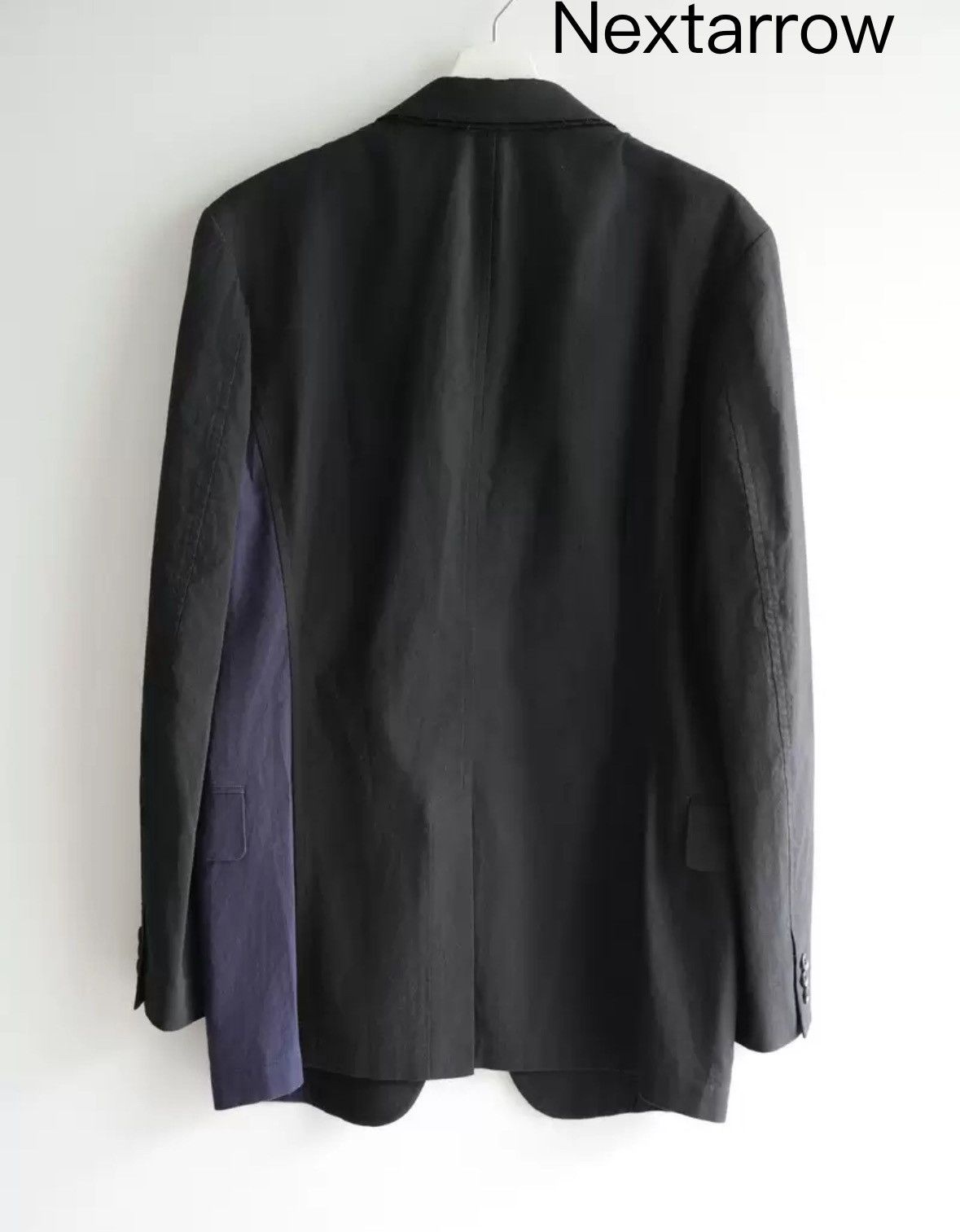 Yohji Yamamoto Yohji Yamamoto 11ss Black Blue Spliced Hairy Double Suit Size US L / EU 52-54 / 3 - 2 Thumbnail