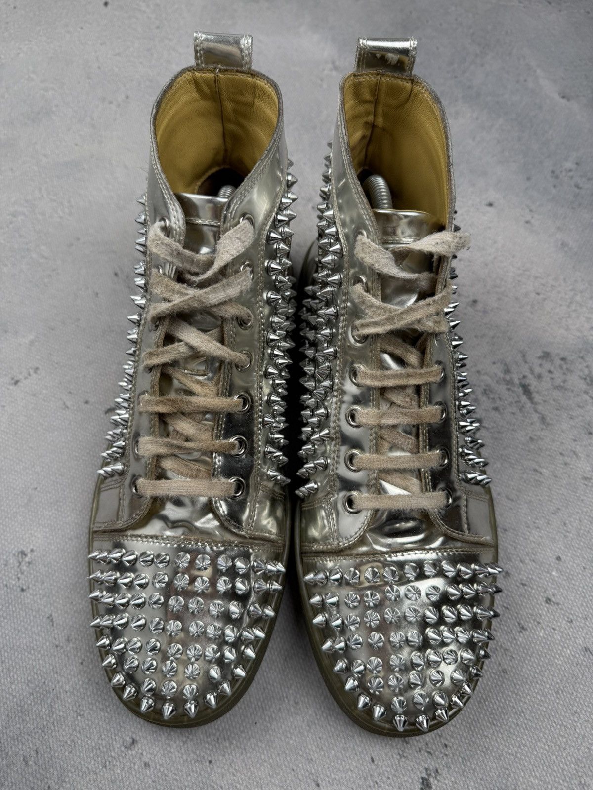 Christian Louboutin Christian Louboutin Louis Flat Antispecchio Spike Silver Size US 9 / EU 42 - 6 Thumbnail