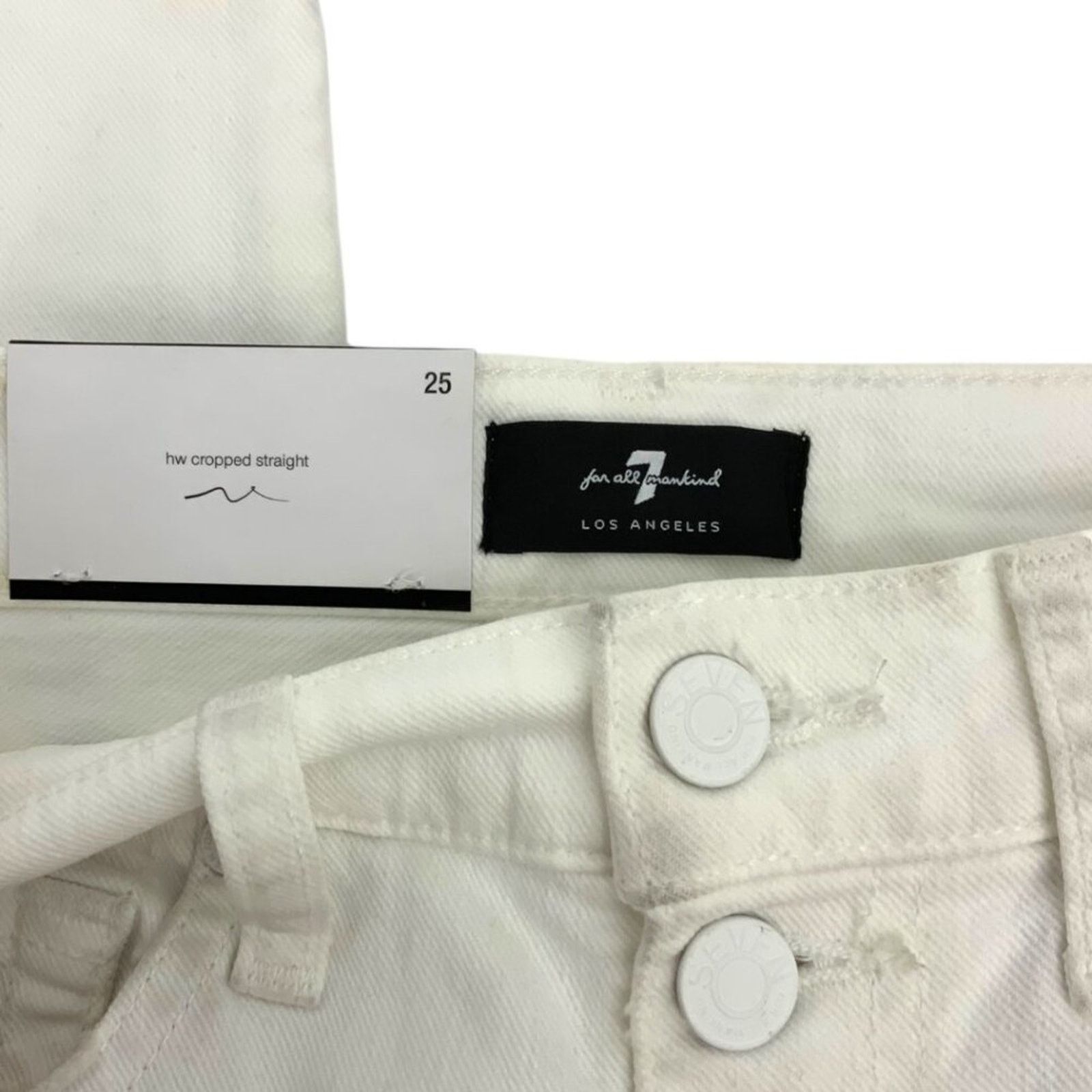 7 For All Mankind 7 for all Mankind HW Straight Jeans White 25 NWT $218 MSRP Size 25" / US 0 / IT 36 - 5 Thumbnail
