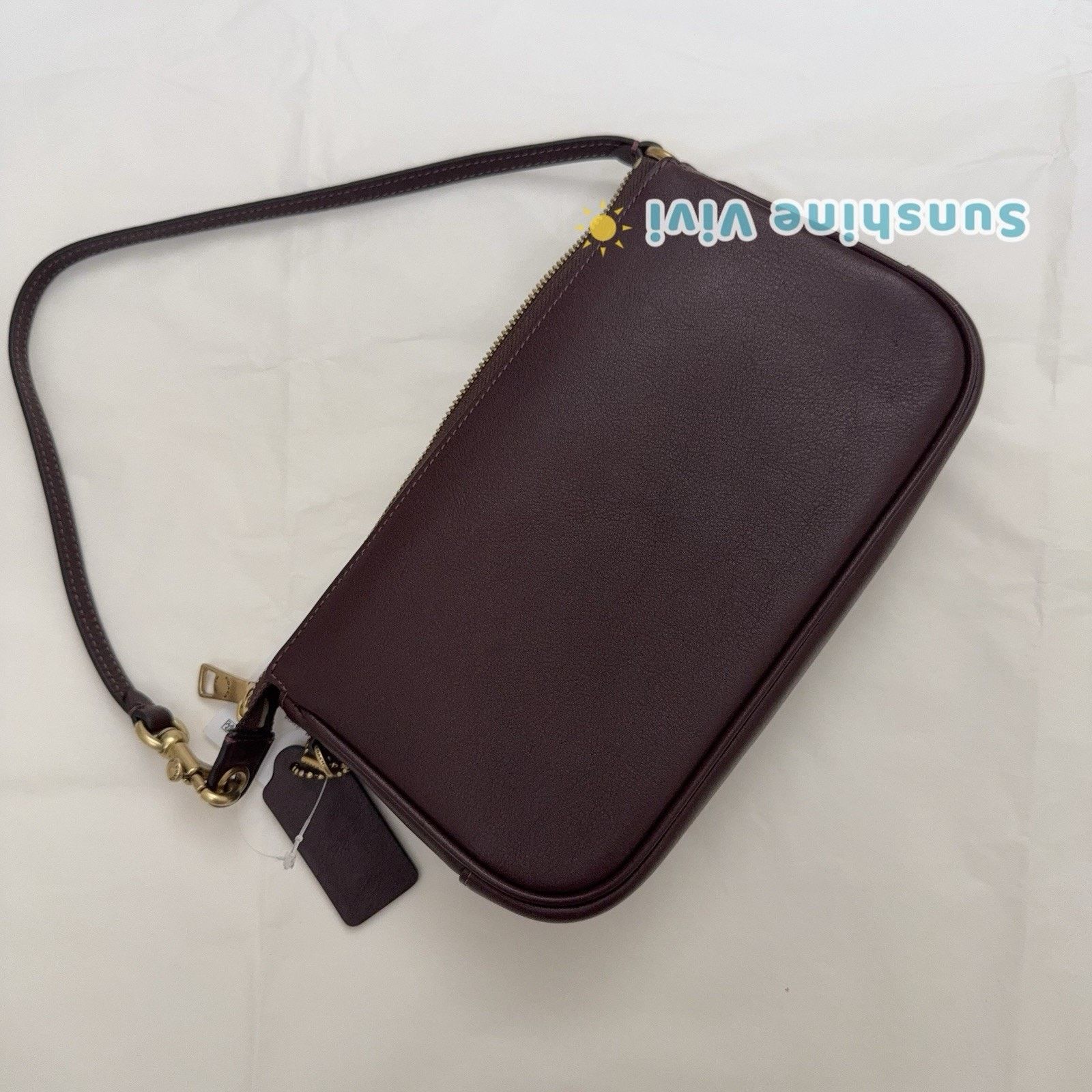 Coach NWT Coach Plaza Bag in Brass/Black Currant Leather CCC41 Size ONE SIZE - 6 Thumbnail