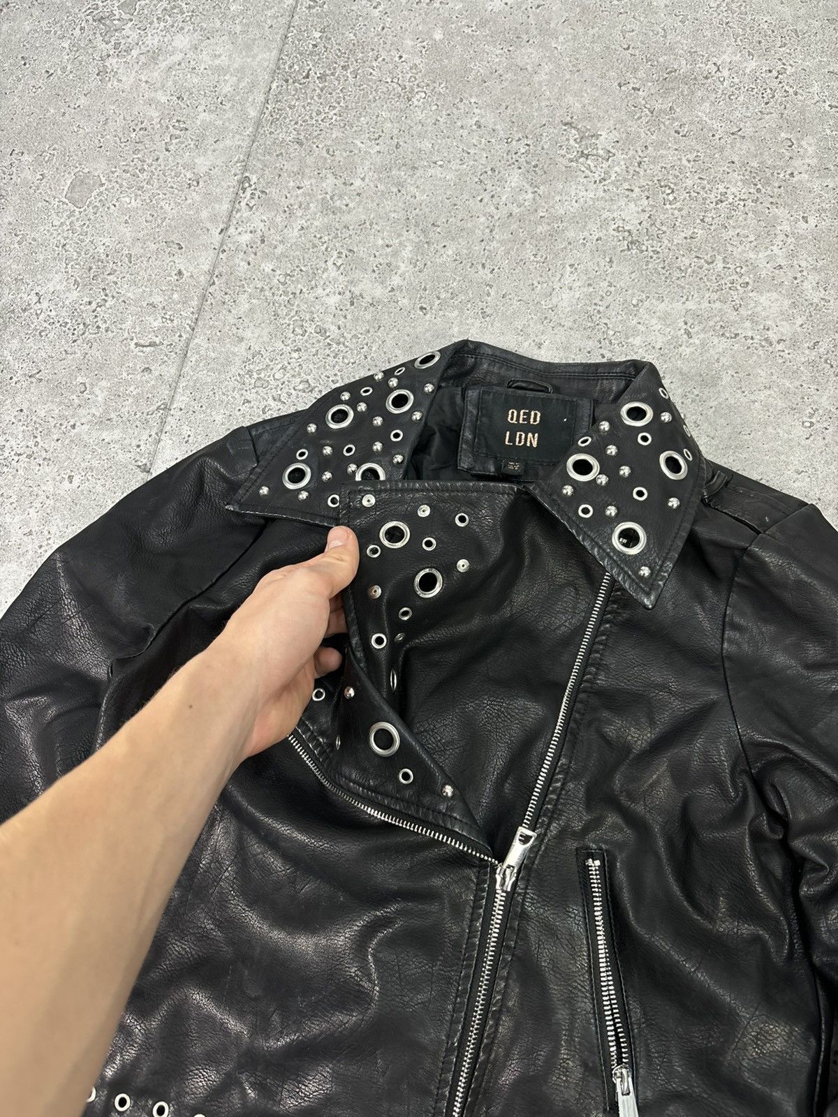 If Six Was Nine × Japanese Brand Japanese Archive Distressed Leather Jacket Cropped 2000s Y2K Size US M / EU 48-50 / 2 - 5 Thumbnail