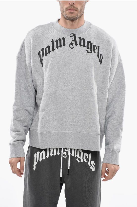 Palm Angels o1y0325 Logo Crewneck Sweatshirt in Grey Size US XS / EU 42 / 0 - 1 Thumbnail