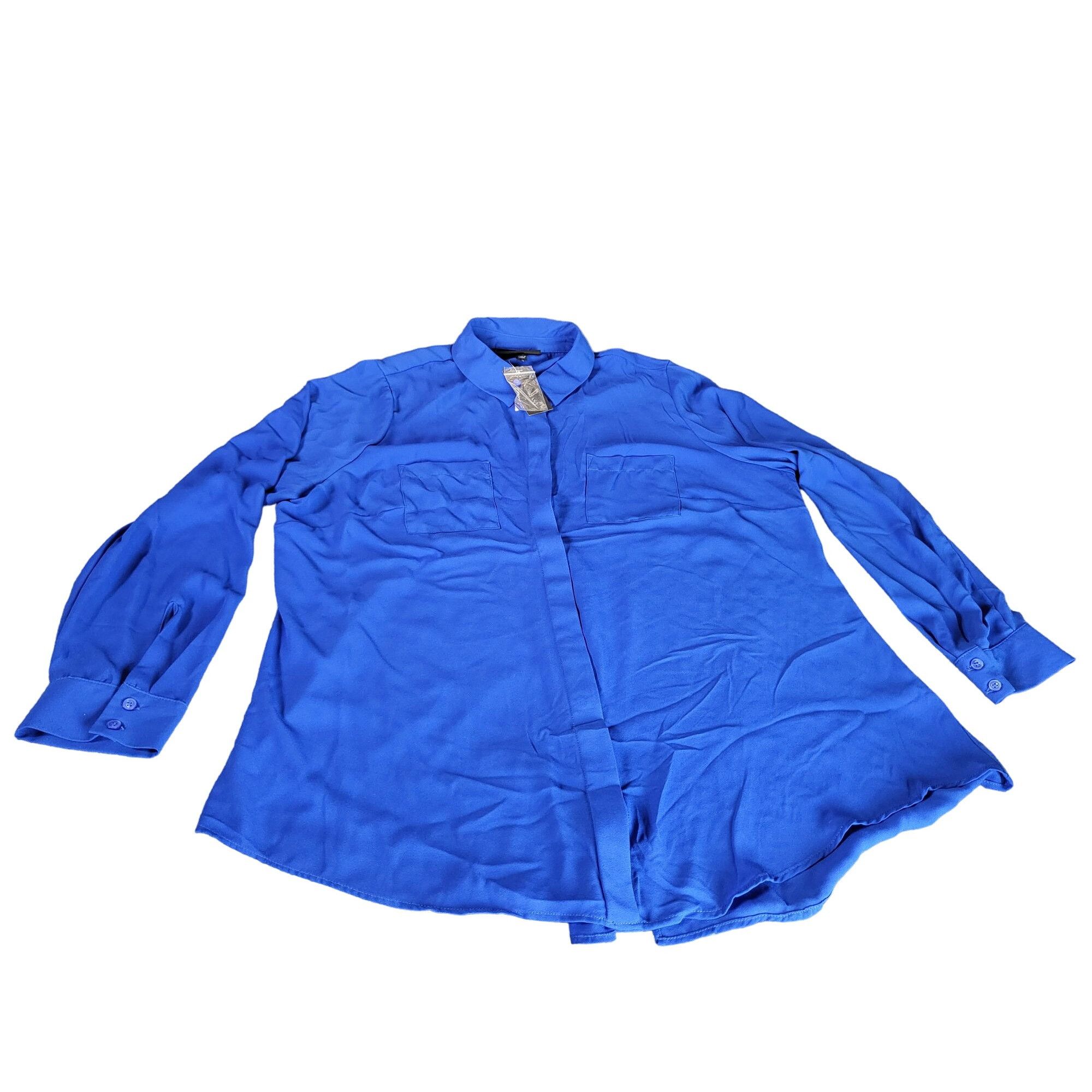 Other Lane Bryant Button Down Top Women Sz 14/16 Blue Vented Workw Size XXL / US 16-18 / IT 52-54 - 1 Thumbnail