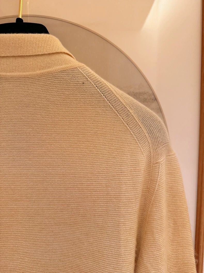 Loro Piana LORO PIANA Creamy yellow gradient cashmere cardigan Size M / US 6-8 / IT 42-44 - 6 Thumbnail