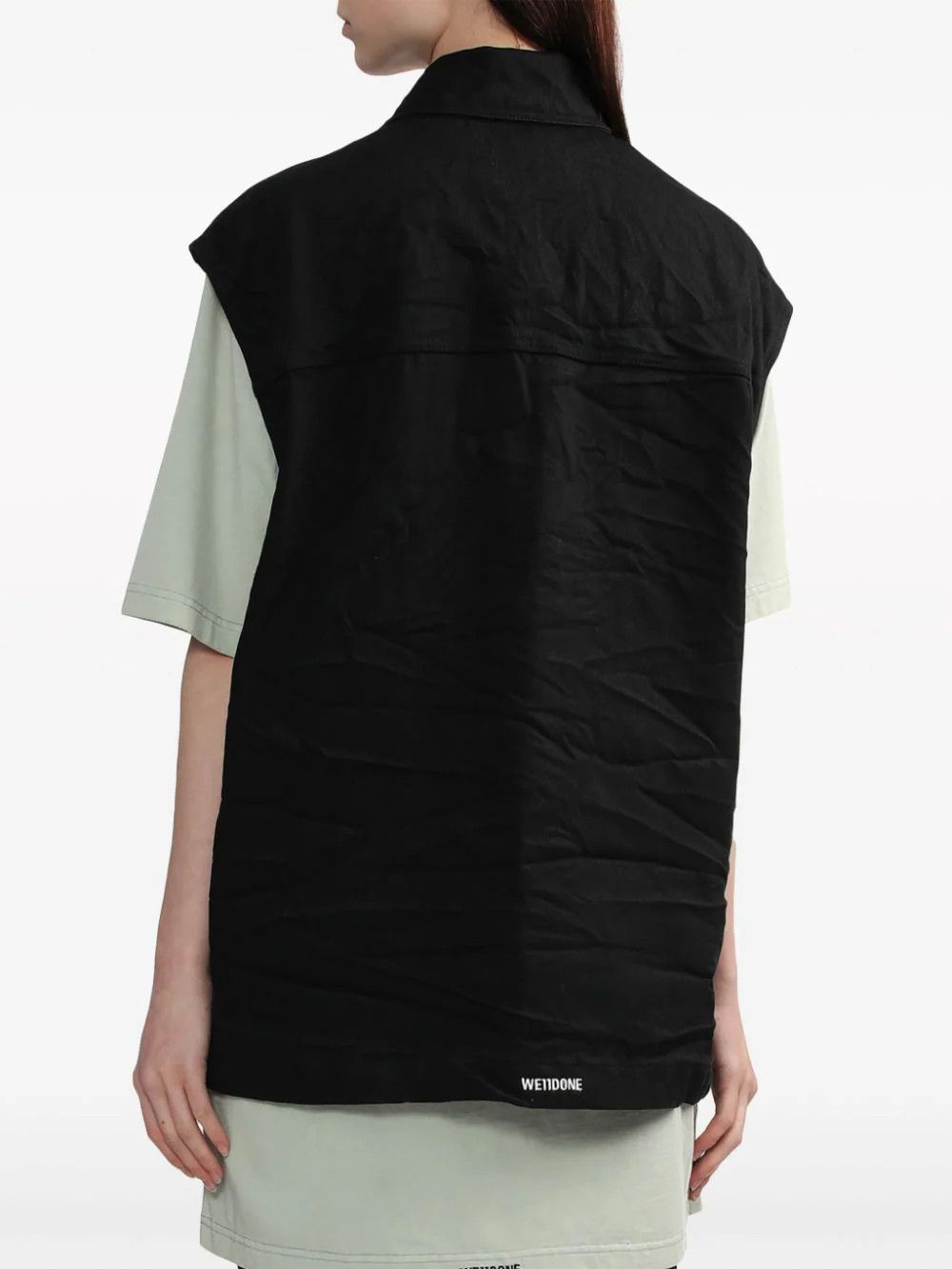 WE11DONE o1mris0824 Denim Vest in Black Size US S / EU 44-46 / 1 - 5 Thumbnail