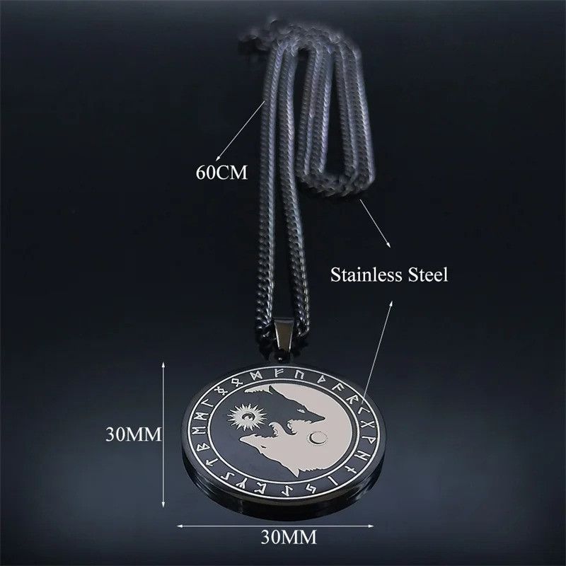 Jewelry Yin and Yang Wolf Chain Necklace Size ONE SIZE - 6 Thumbnail
