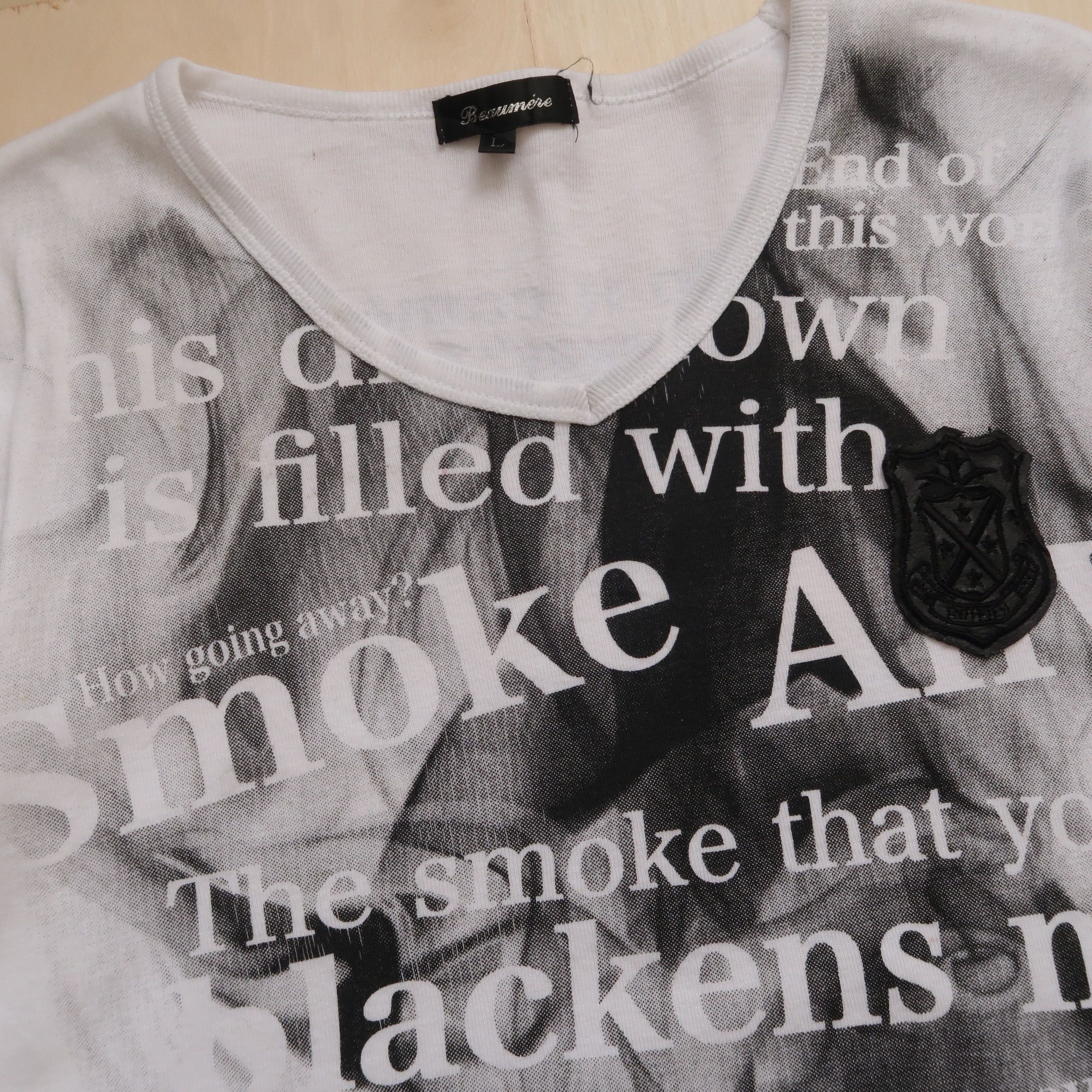 Japanese Brand 1990s Vkei Style Poem Punk Smoke Y2K Size US M / EU 48-50 / 2 - 5 Thumbnail