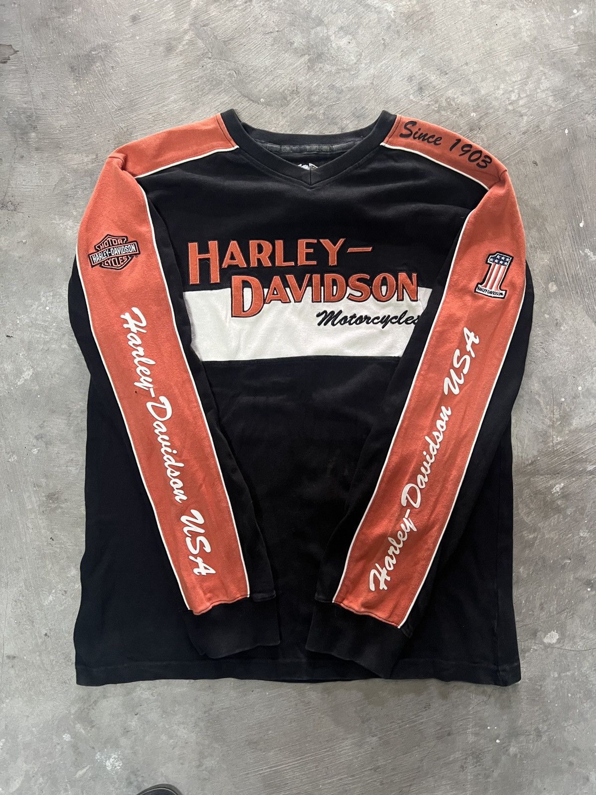 Harley Davidson Harley Davidson Motorcycles Embroidered Logo Long Sleeve Size US M / EU 48-50 / 2 - 2 Thumbnail