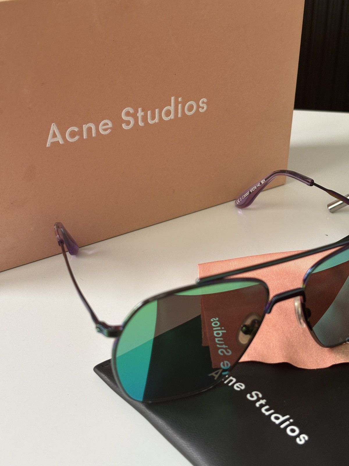 Acne Studios Acne Studios Sunglasses in Green Multicolor Size ONE SIZE - 9 Thumbnail