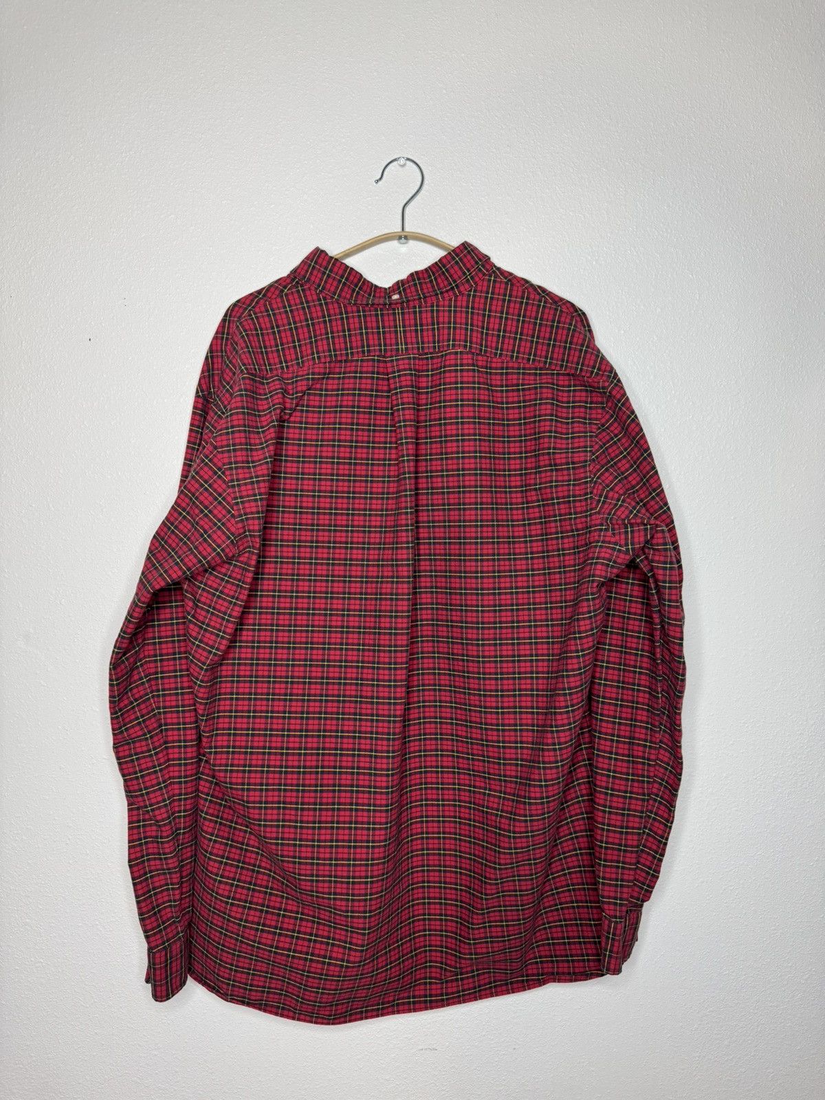 Polo Ralph Lauren × Vintage Vintage Ralph Lauren Red Plaid Tartan Button Up Shirt Size US XL / EU 56 / 4 - 4 Thumbnail